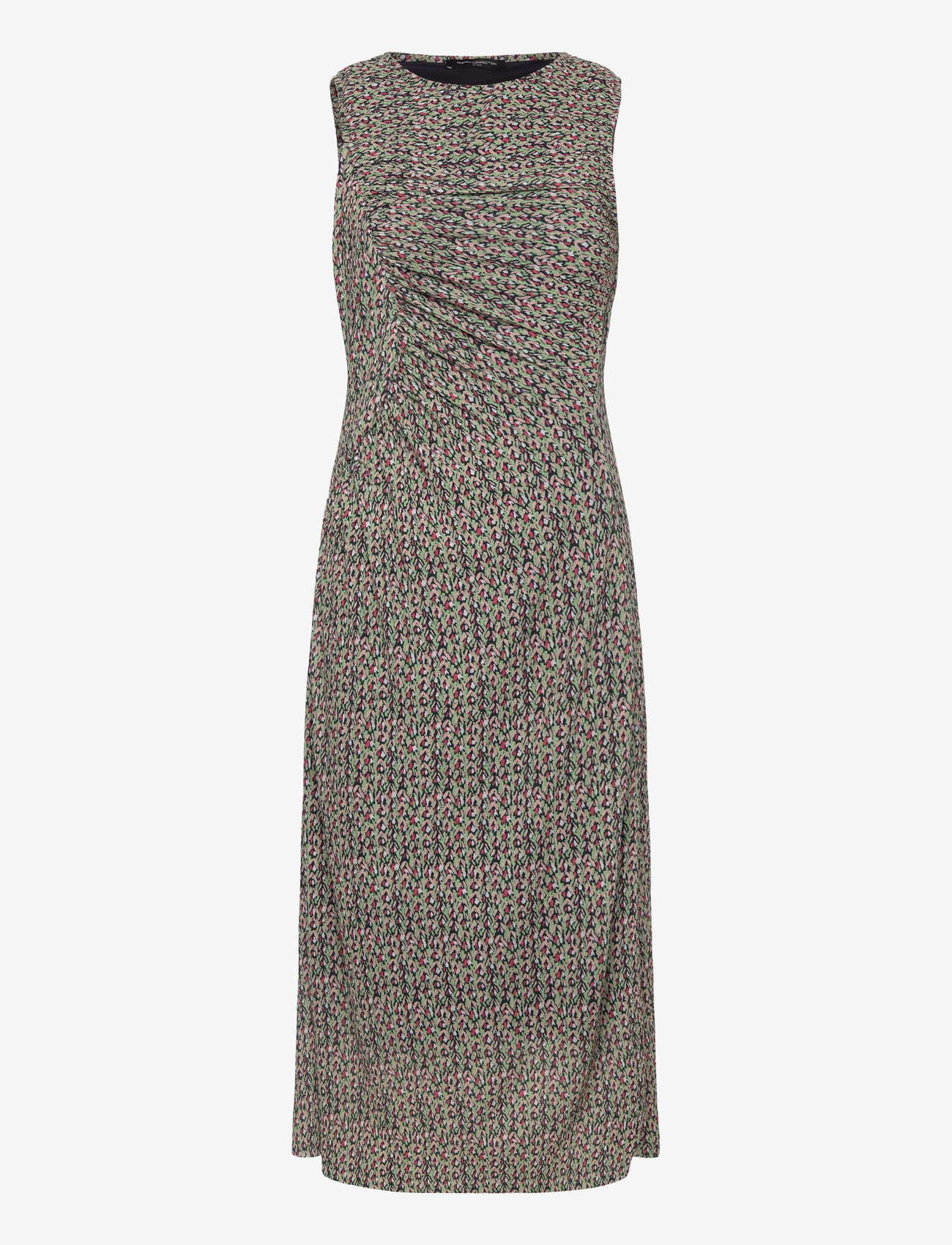 French Connection - SHANNON RUCHED MIDI DRESS - midi kjoler - navy multi - 1