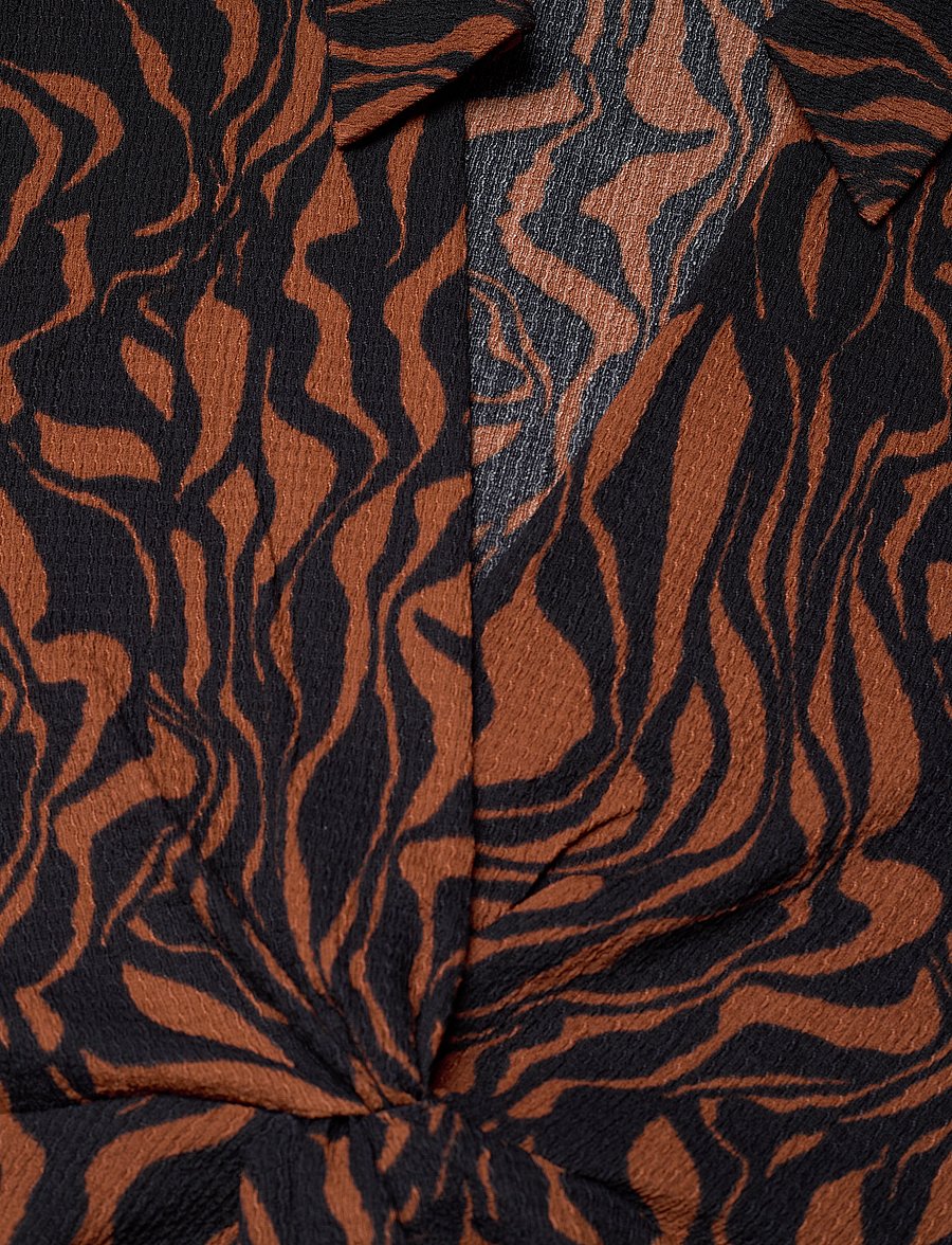 French Connection - ZARIA TEXTURED MIDI DRESS - midikleider - black/brown - 5