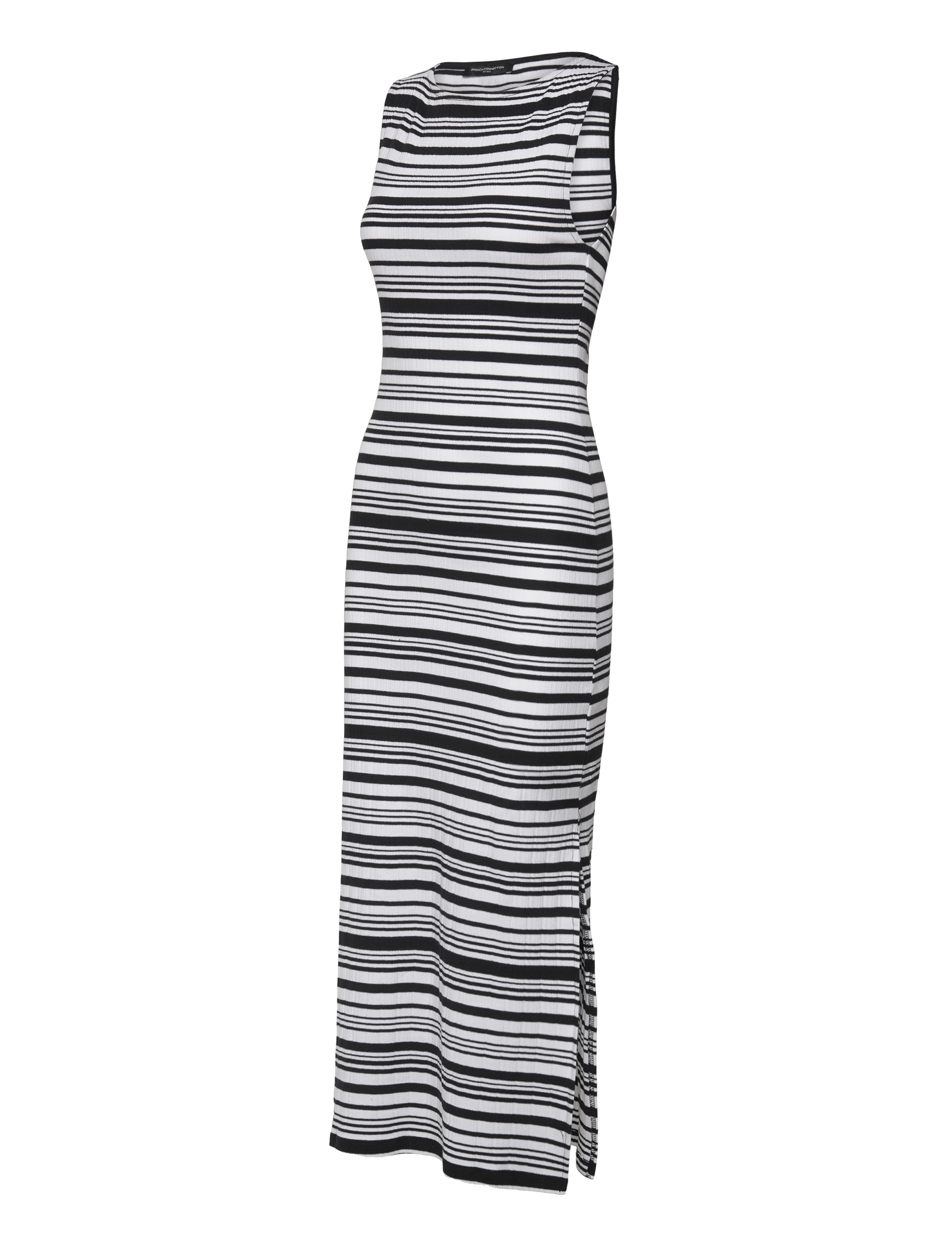 French Connection - SASIA RIB STRIPE SLVSS DRESS - black/white - 3