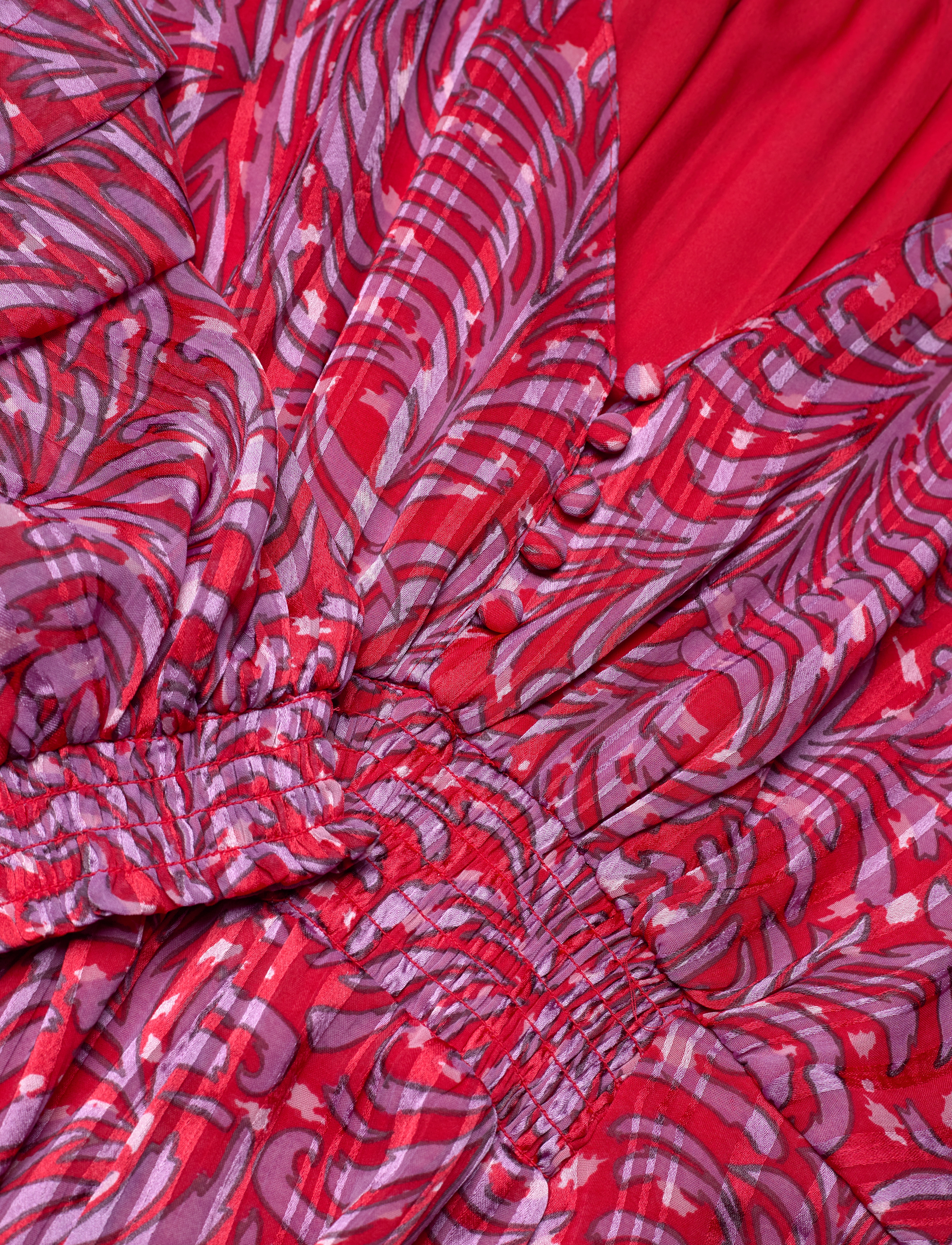 French Connection - AMY CALISTA MIDI DRESS - sommerkleider - scarlet red multi - 2