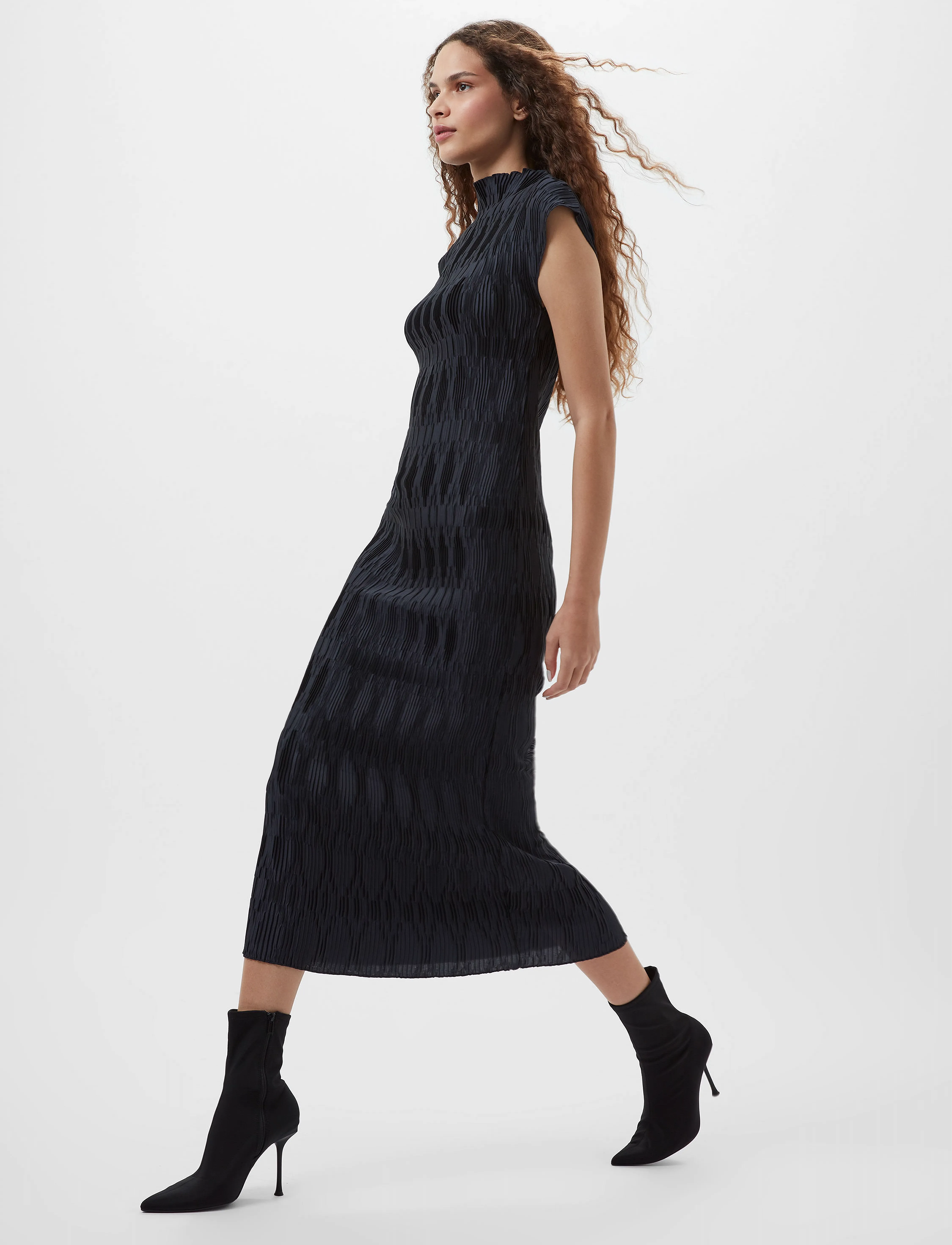 French Connection - MOIRA PLEATED DRESS - navy - 4