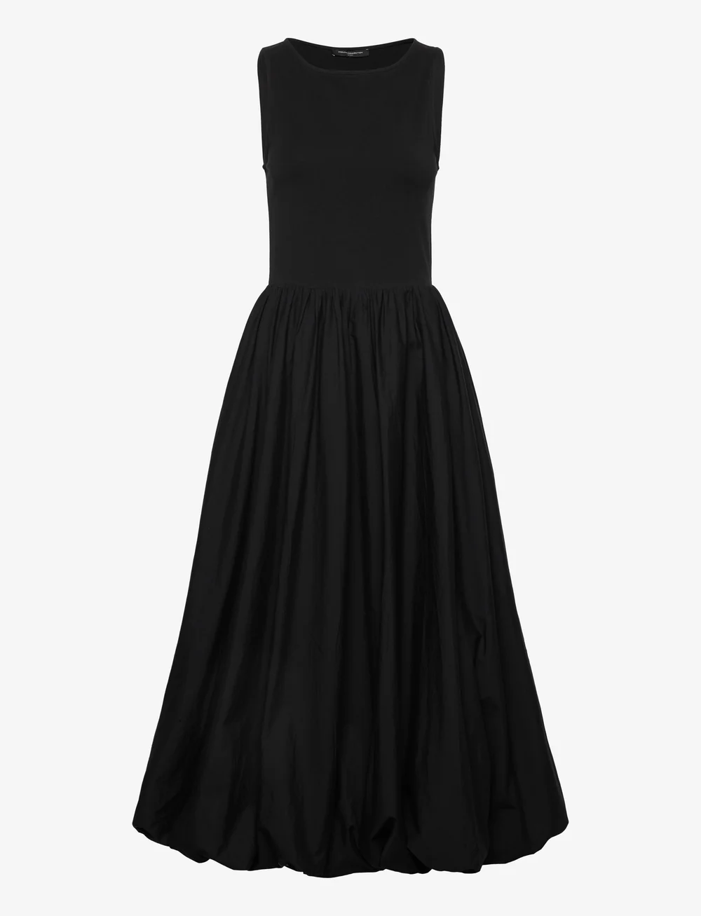 French Connection - PHOEBE JERSEY WOVEN MIX MIDI - sukienki do kolan i midi - black - 1