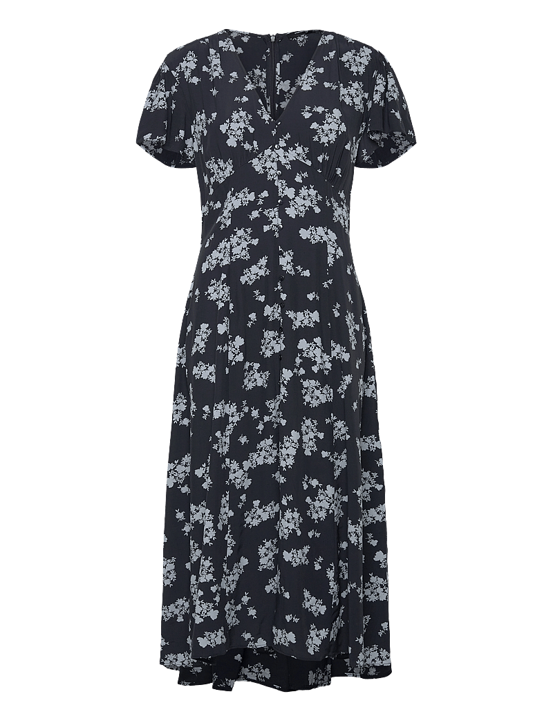 French Connection - RAQUEL S/S V NK DRESS - sommarklänningar - navy - 1