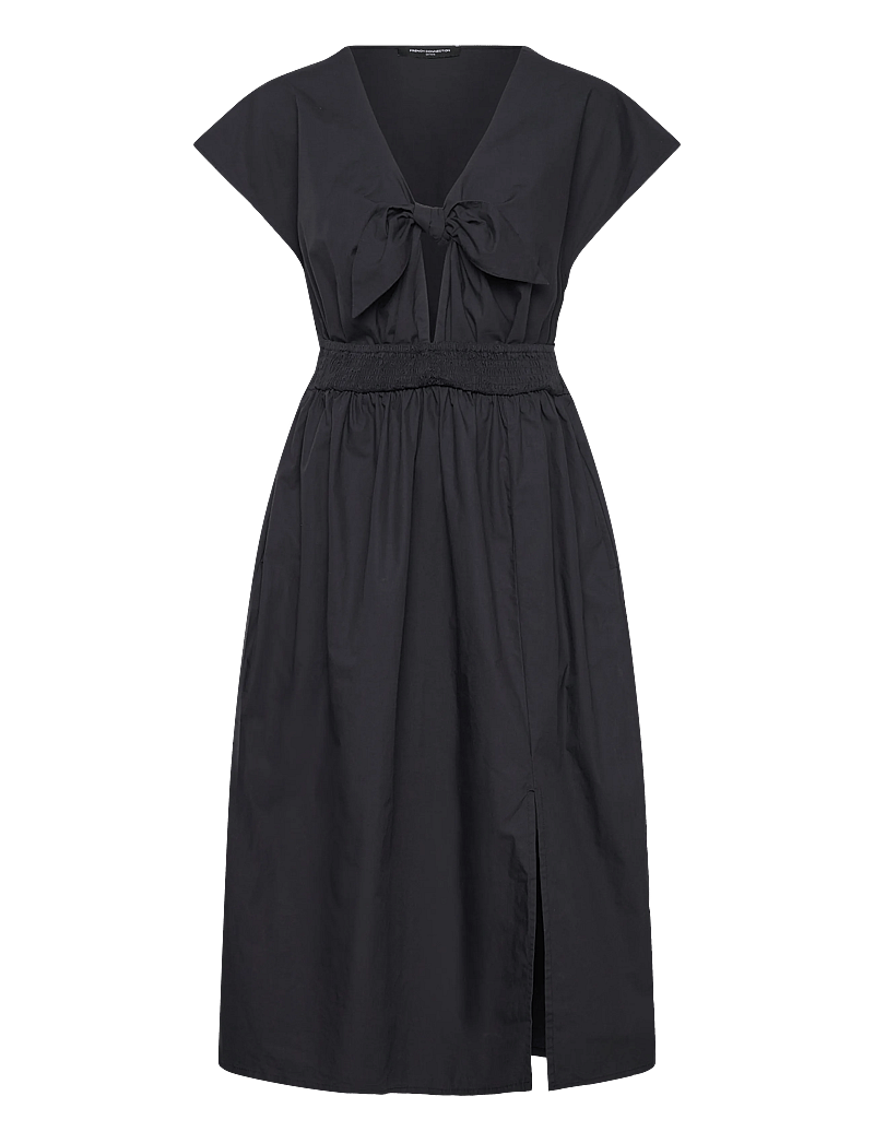 French Connection - BARLETTA POPLIN TIE MIDI DRESS - sommerkjoler - navy - 1
