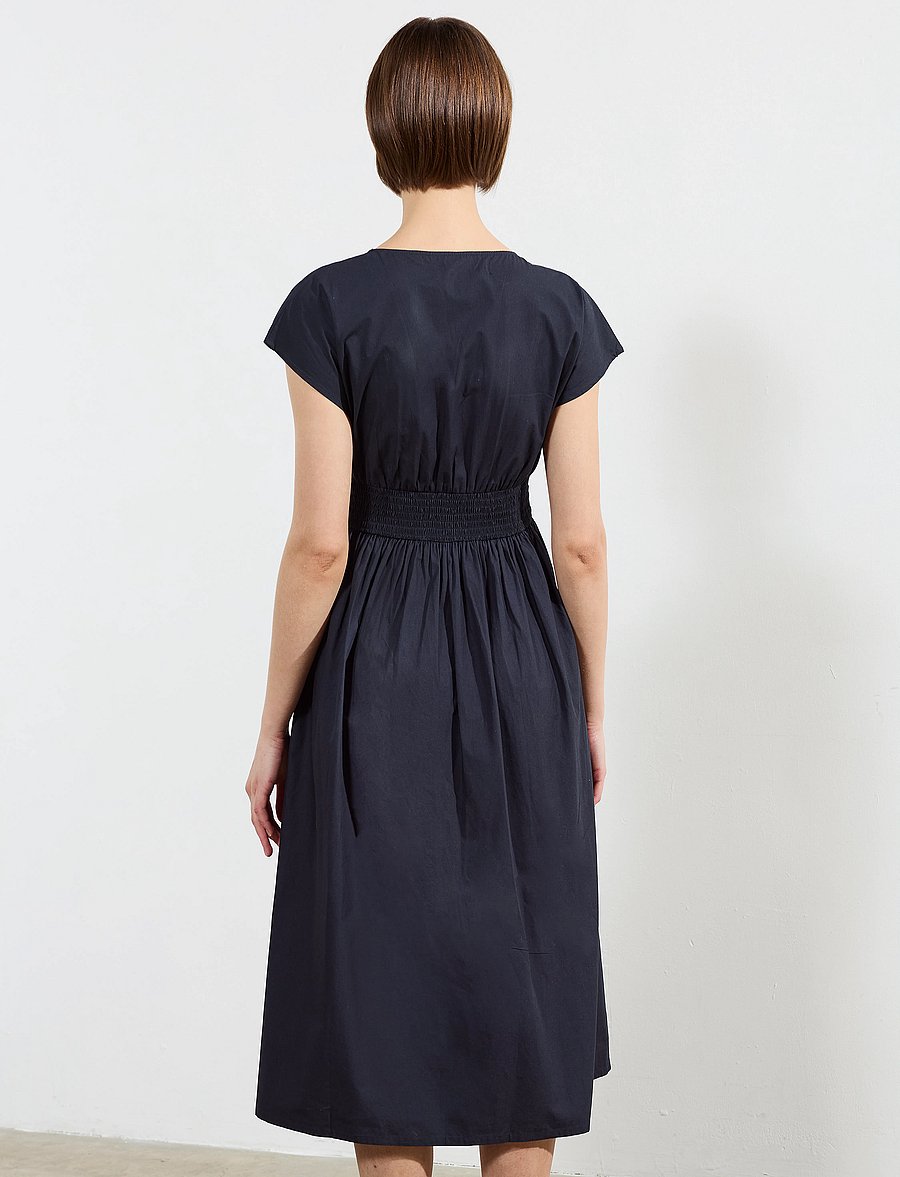 French Connection - BARLETTA POPLIN TIE MIDI DRESS - sommerkleider - navy - 4