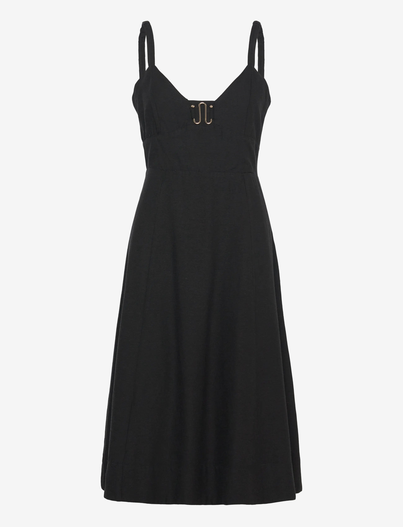 French Connection - ARIETTE STRAPPY MIDI DRESS - festkjoler - black - 0