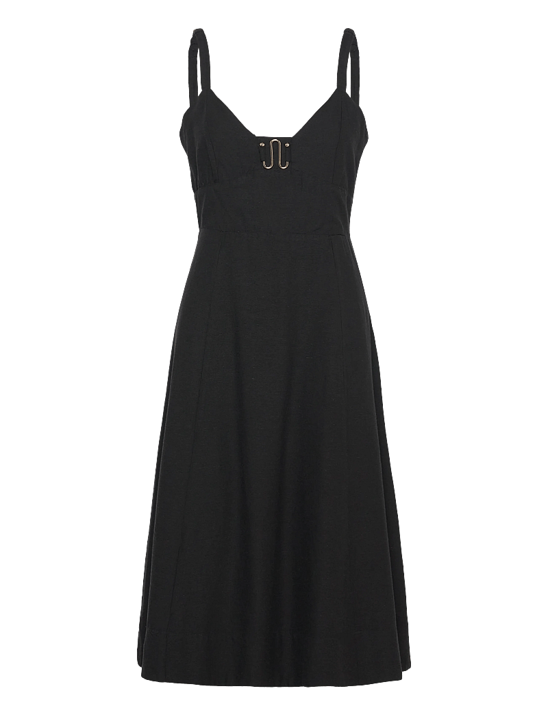 French Connection - ARIETTE STRAPPY MIDI DRESS - festkjoler - black - 0