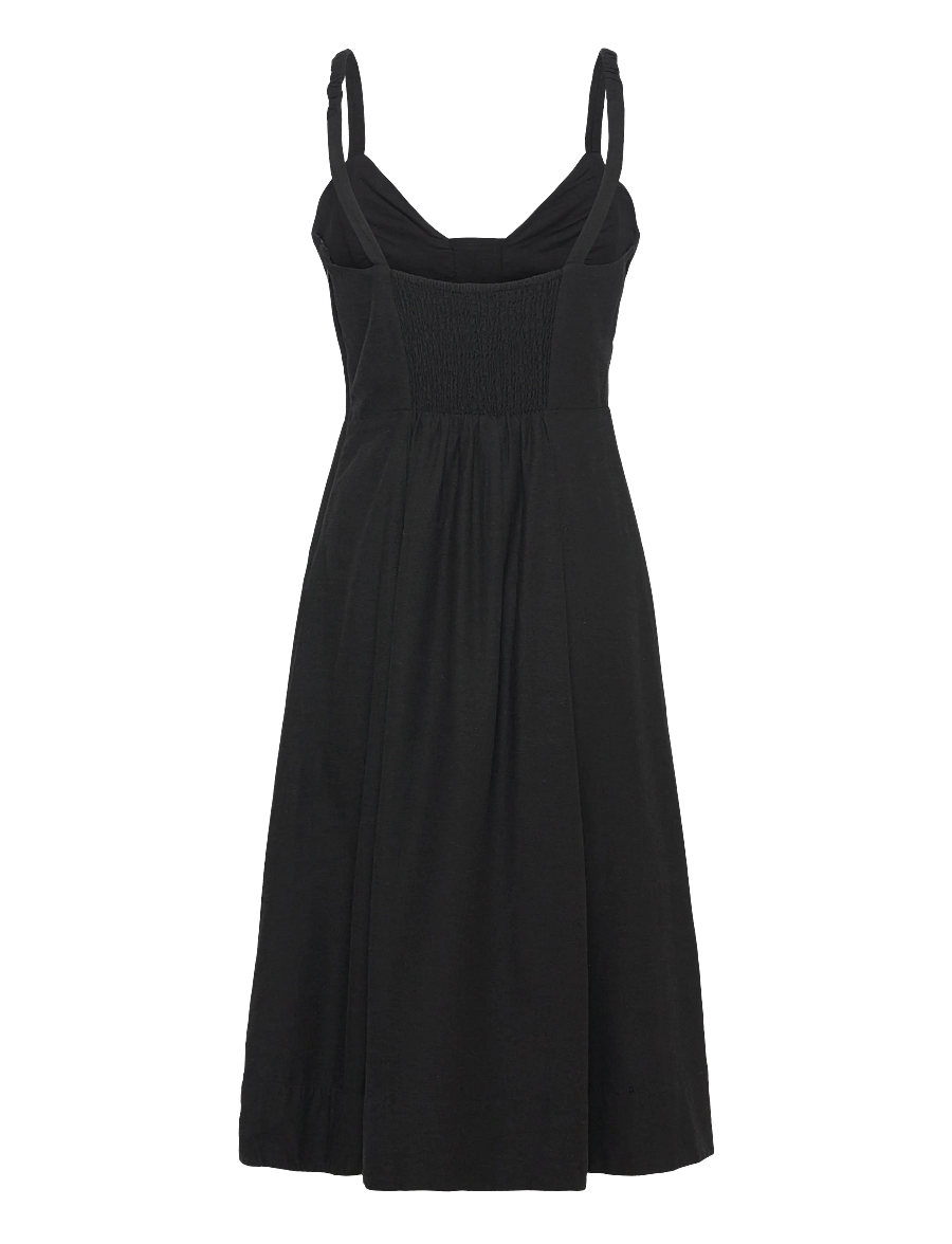 French Connection - ARIETTE STRAPPY MIDI DRESS - pidulikud kleidid - black - 1