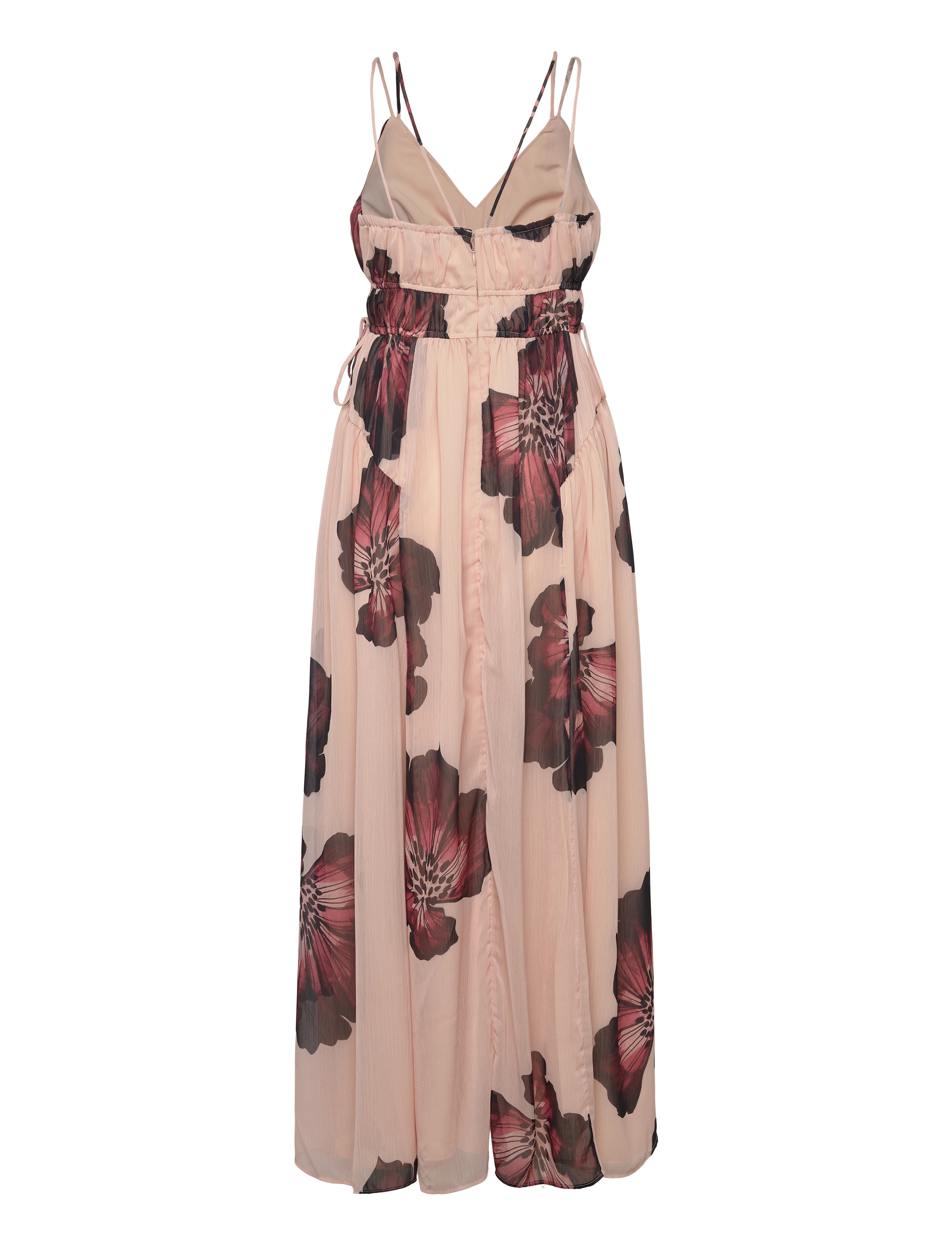 French Connection - ELYSE HALLIE CRINKLE MIDI DRES - blush pink floral - 2