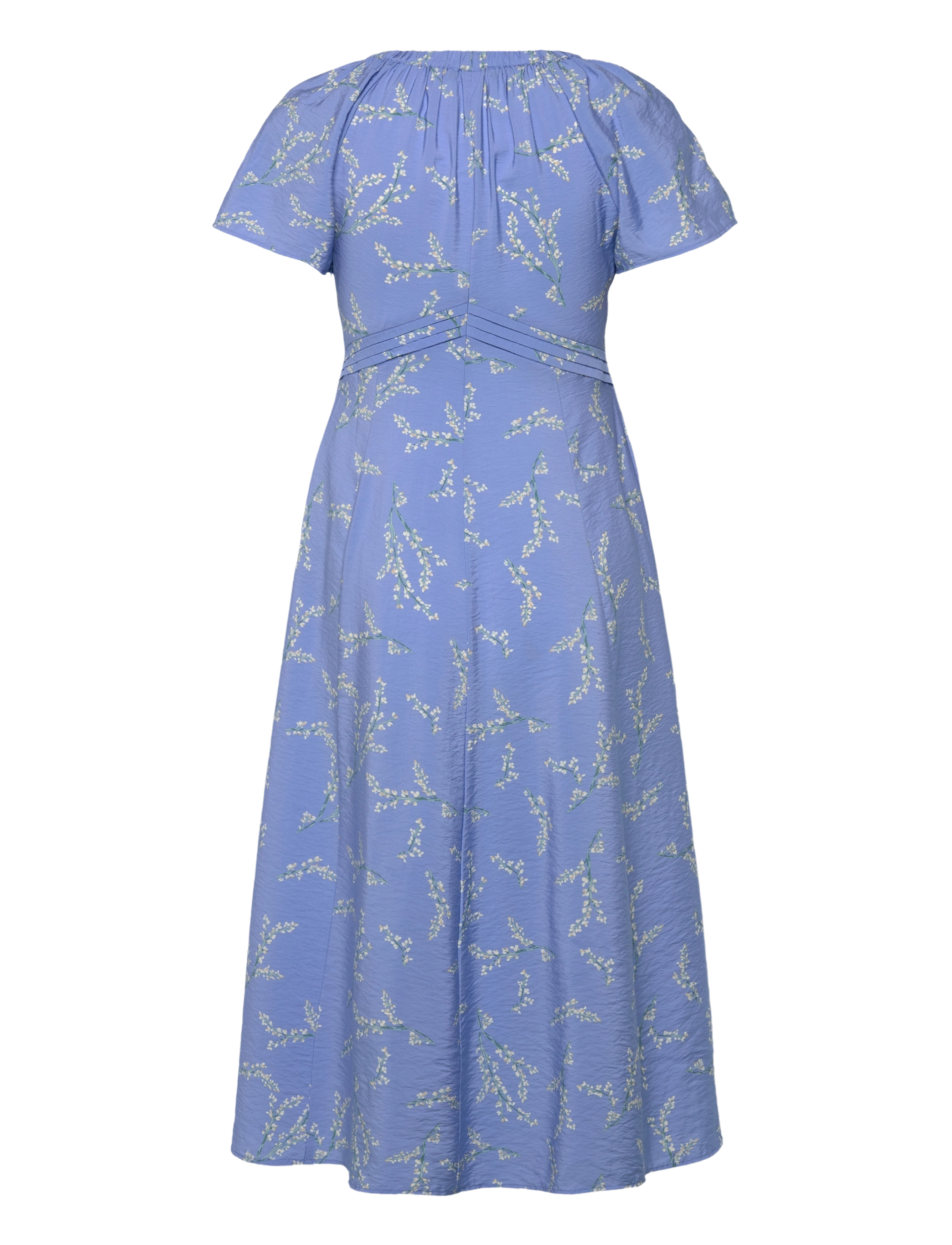 French Connection - DANIELLA FARON DRAPE V NK MIDI - sommerkleider - cornflower multi - 2