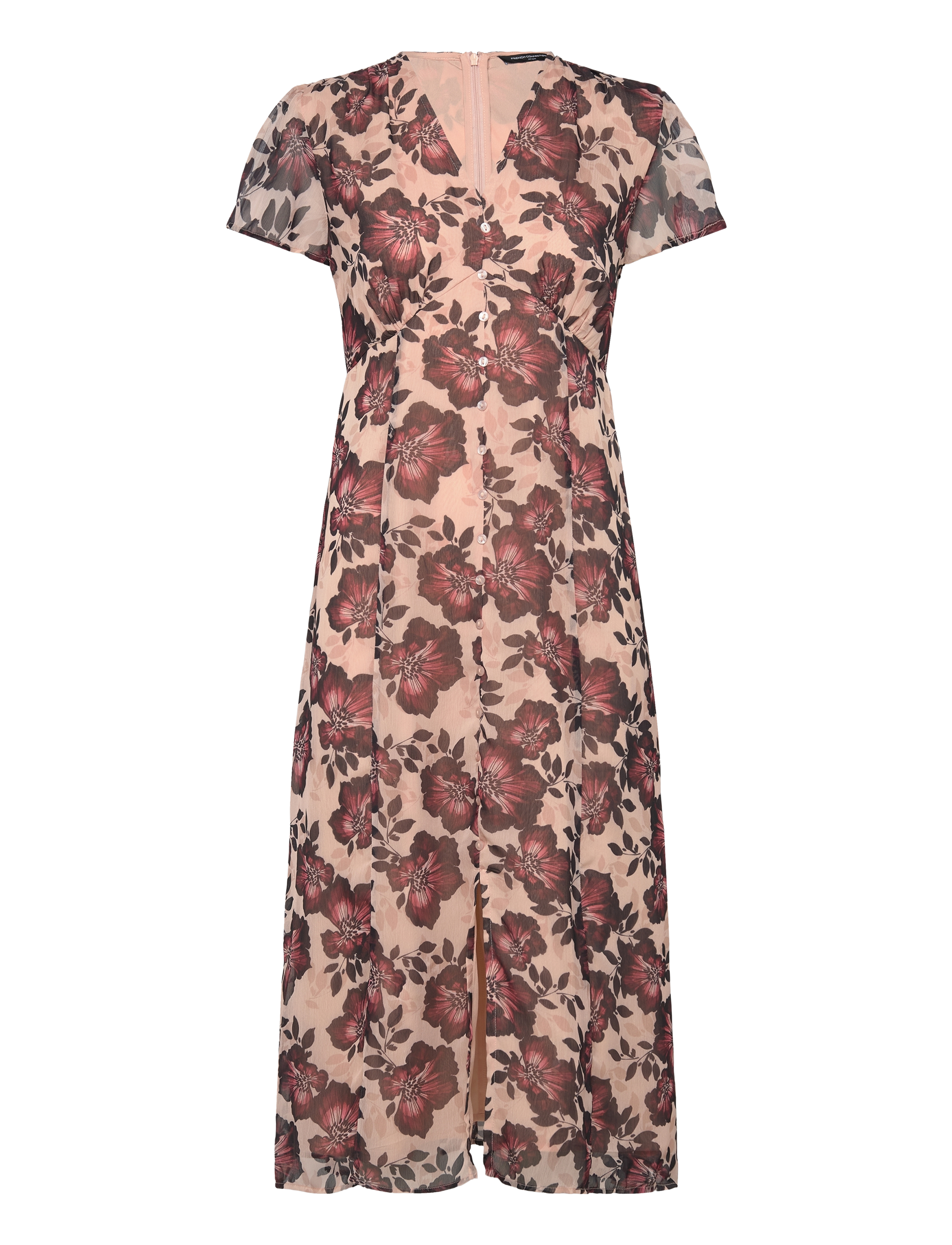 French Connection ELYSE S/S TEA DRESS - Kampagner - CREAM MULTI / pink/rose