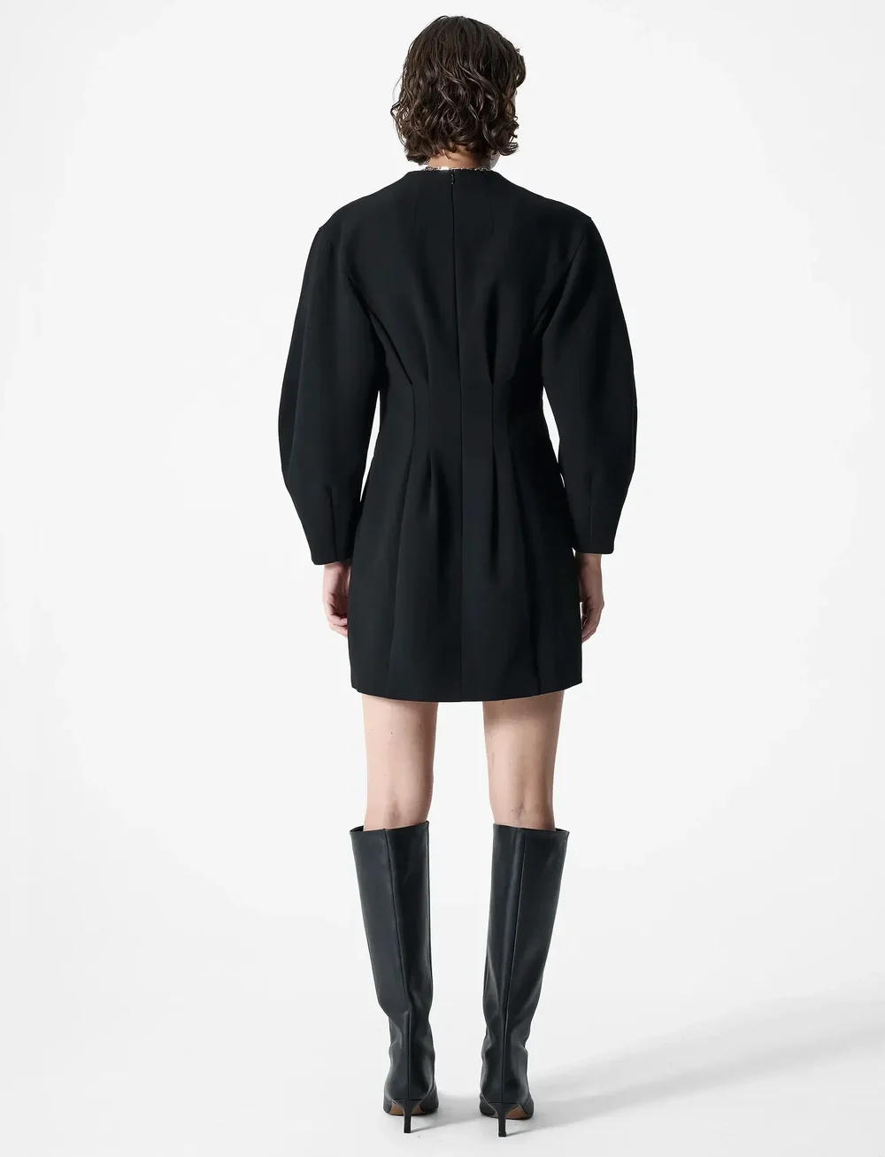 French Connection - AZRA TWILL WRAP DRESS - sukienki krótkie - black - 4