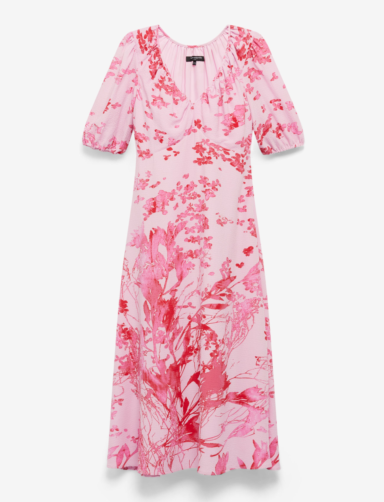 French Connection - ISLA ODETTE TWIST NECK TEA DRS - midi kjoler - violet pink multi - 1