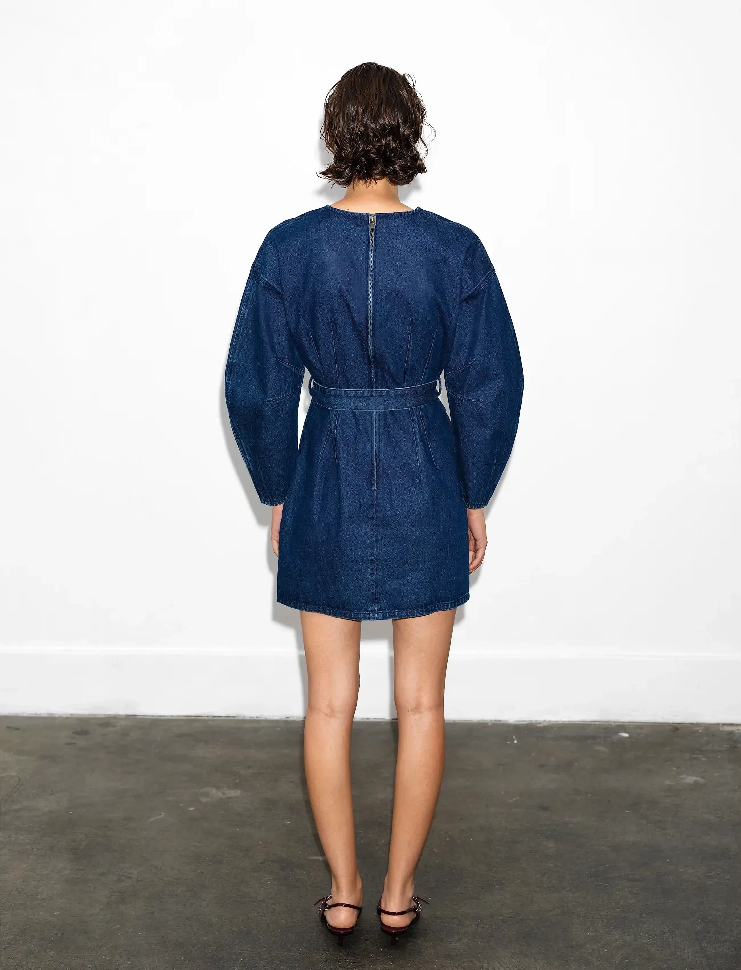French Connection - LEIGHTON DENIM BANANA SLV DRES - jeansklänningar - dark indigo - 3