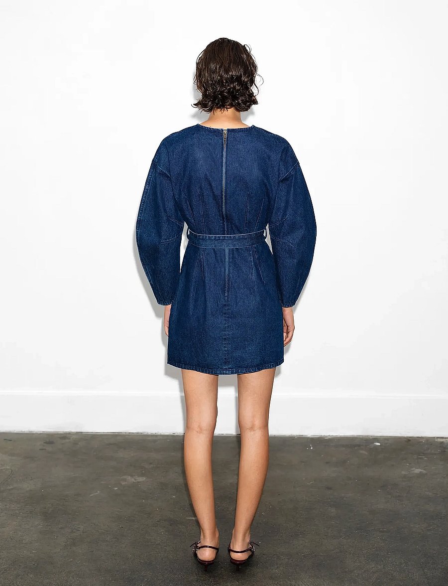 French Connection - LEIGHTON DENIM BANANA SLV DRES - robes en jeans - dark indigo - 3