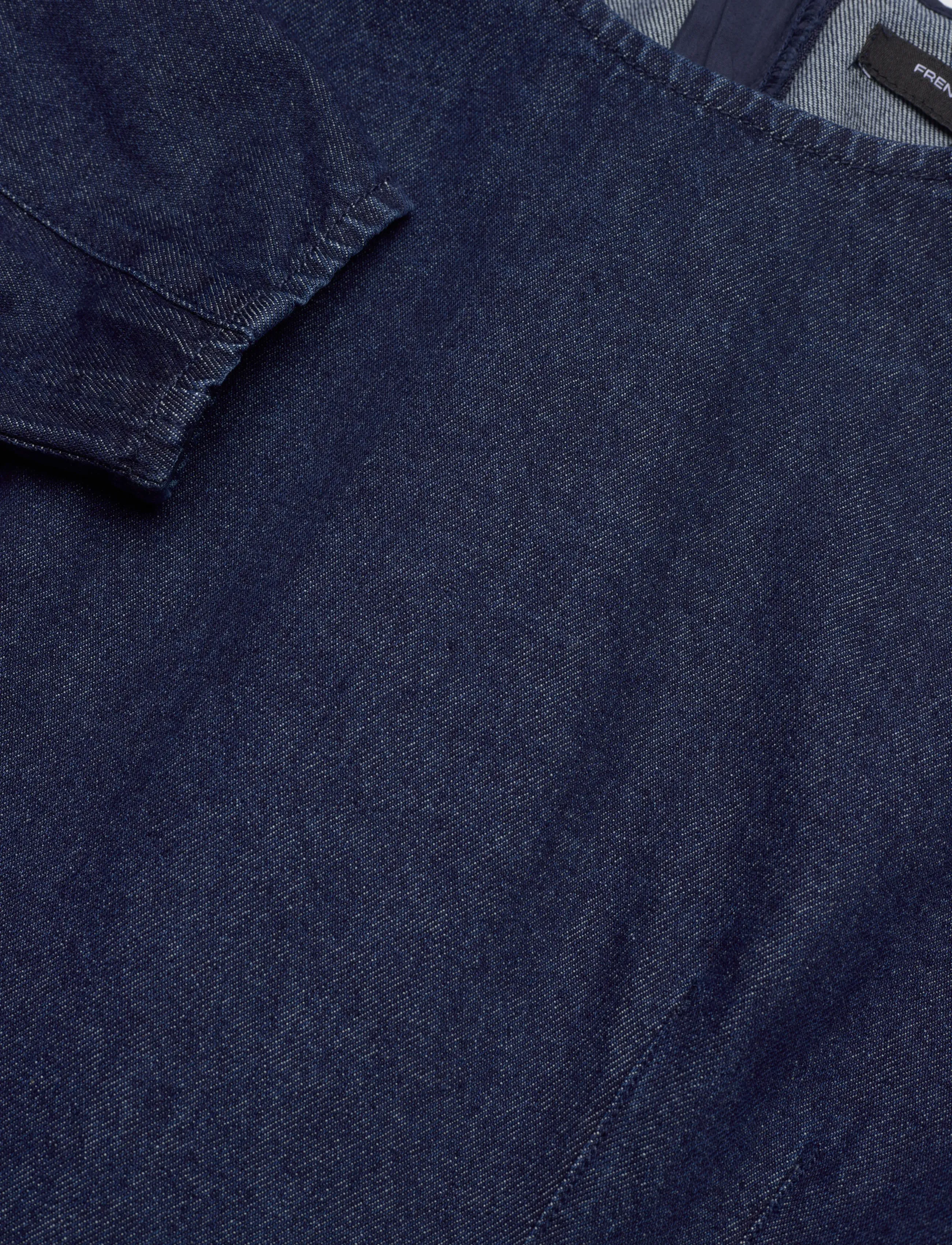 French Connection - LEIGHTON DENIM BANANA SLV DRES - jeansklänningar - dark indigo - 4