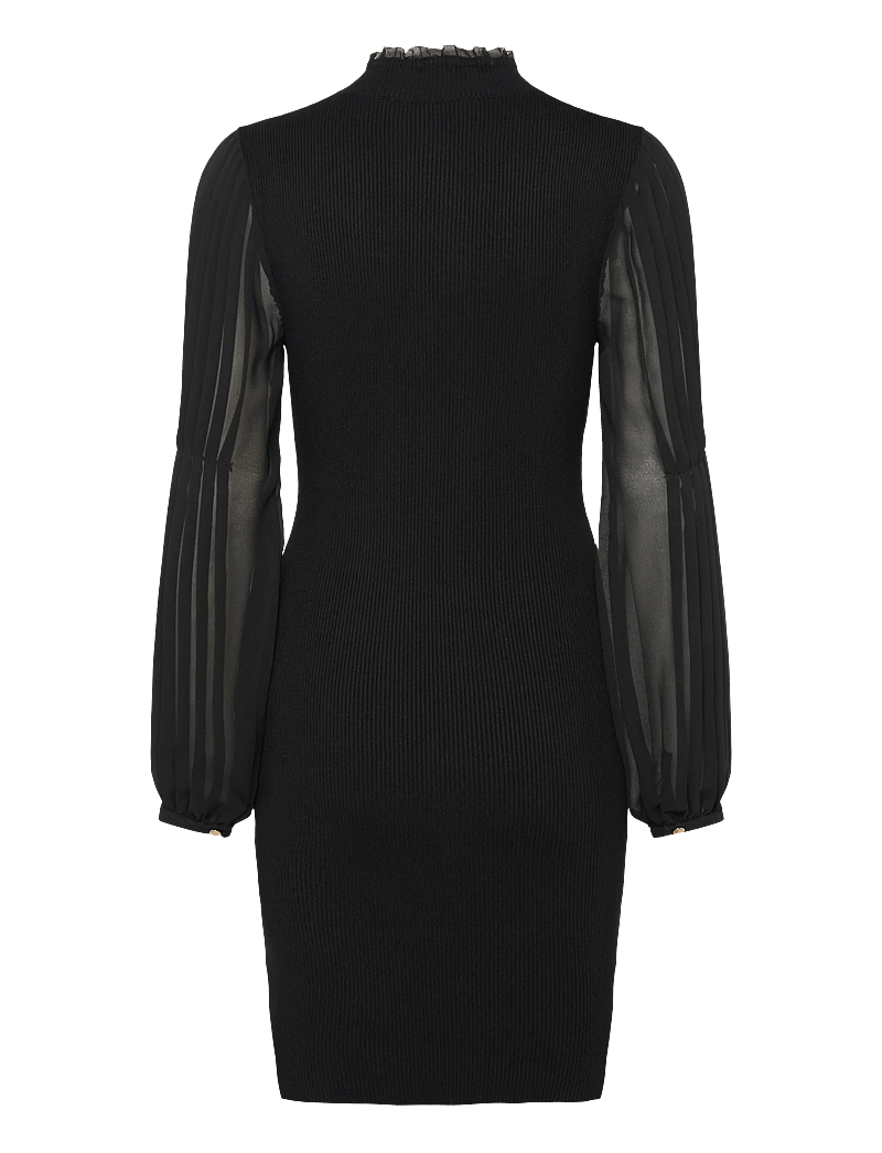 French Connection - KRISTA MIX LS SHORT DRESS - cocktailkjoler - blackout - 2