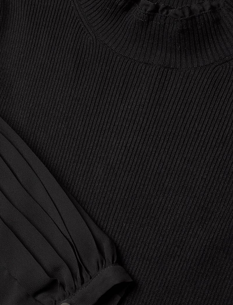 French Connection - KRISTA MIX LS SHORT DRESS - cocktailkjoler - blackout - 5