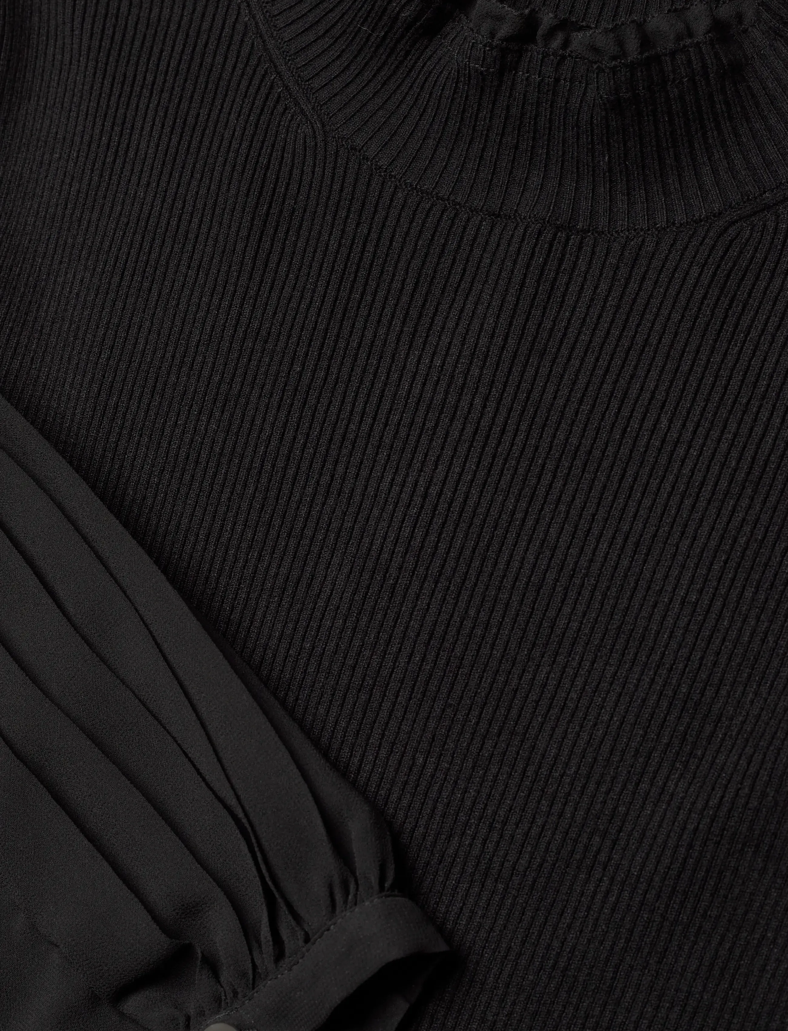 French Connection - KRISTA MIX LS SHORT DRESS - cocktail dresses - blackout - 5