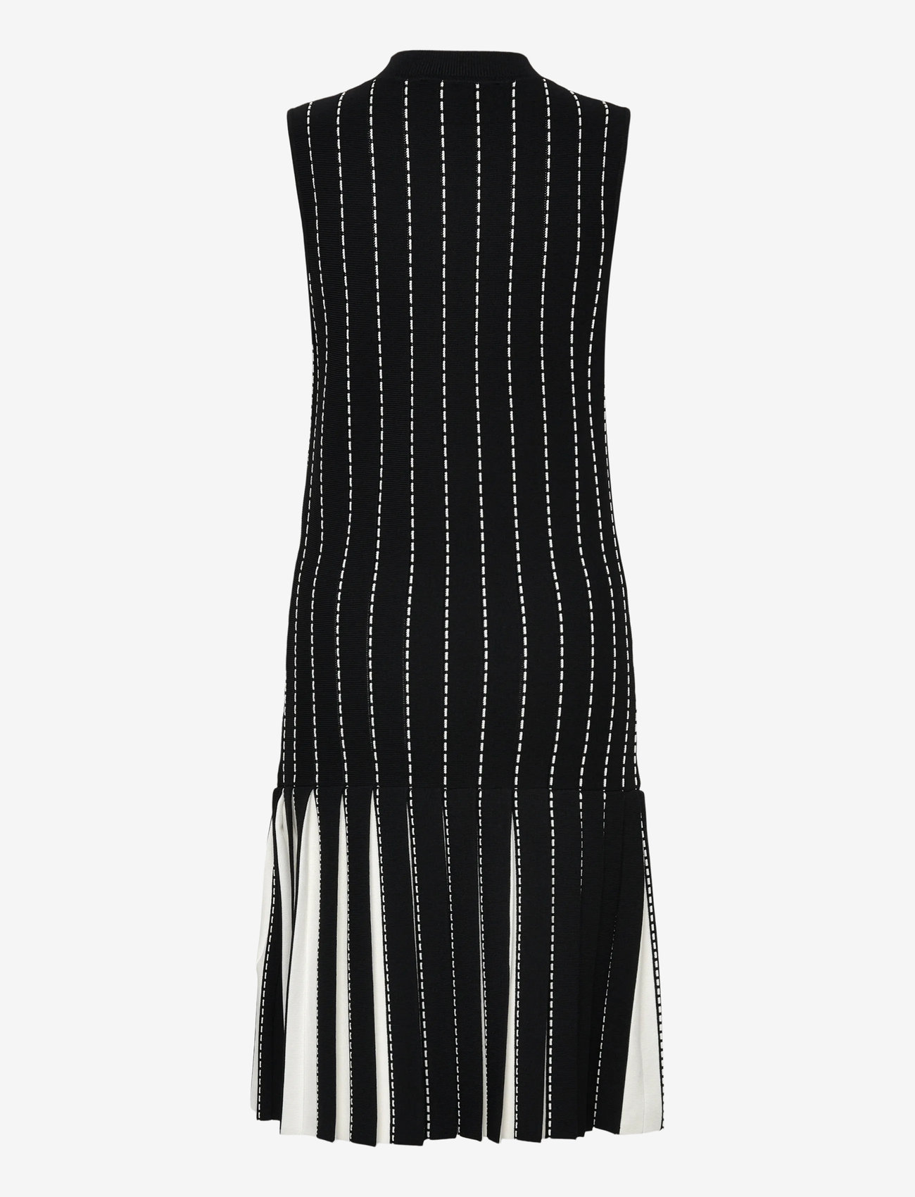 French Connection - MARI SLVLSS PLEATED DRESS - knitted dresses - blackout winter whit - 2