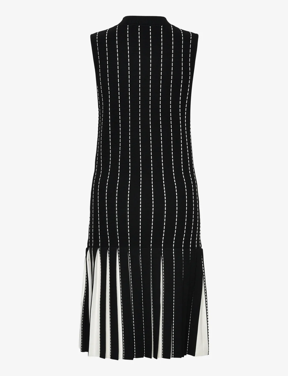 French Connection - MARI SLVLSS PLEATED DRESS - stickade klänningar - blackout winter whit - 2