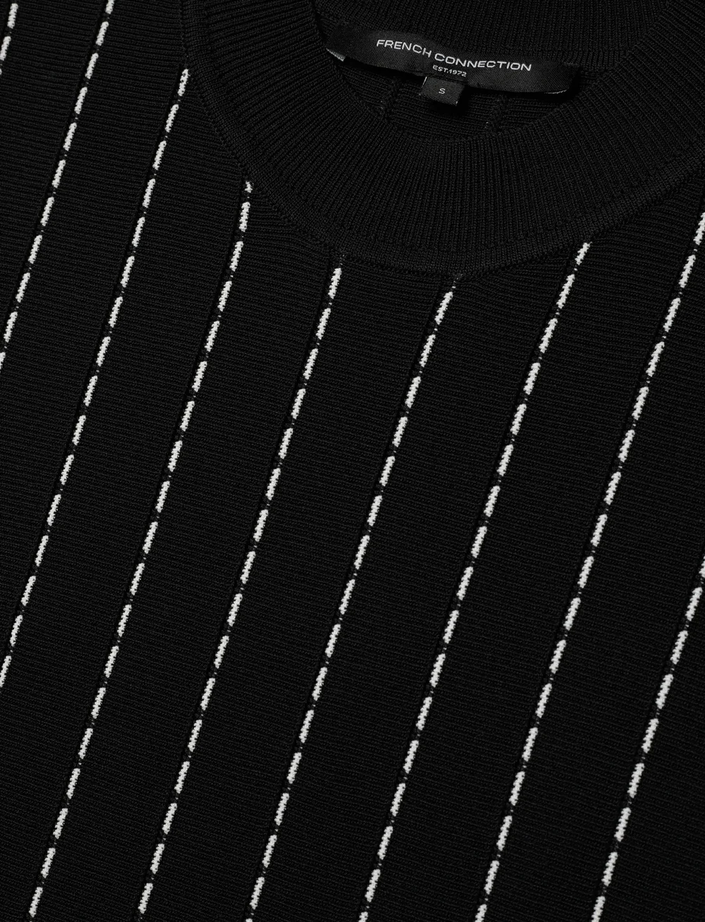 French Connection - MARI SLVLSS PLEATED DRESS - stickade klänningar - blackout winter whit - 5