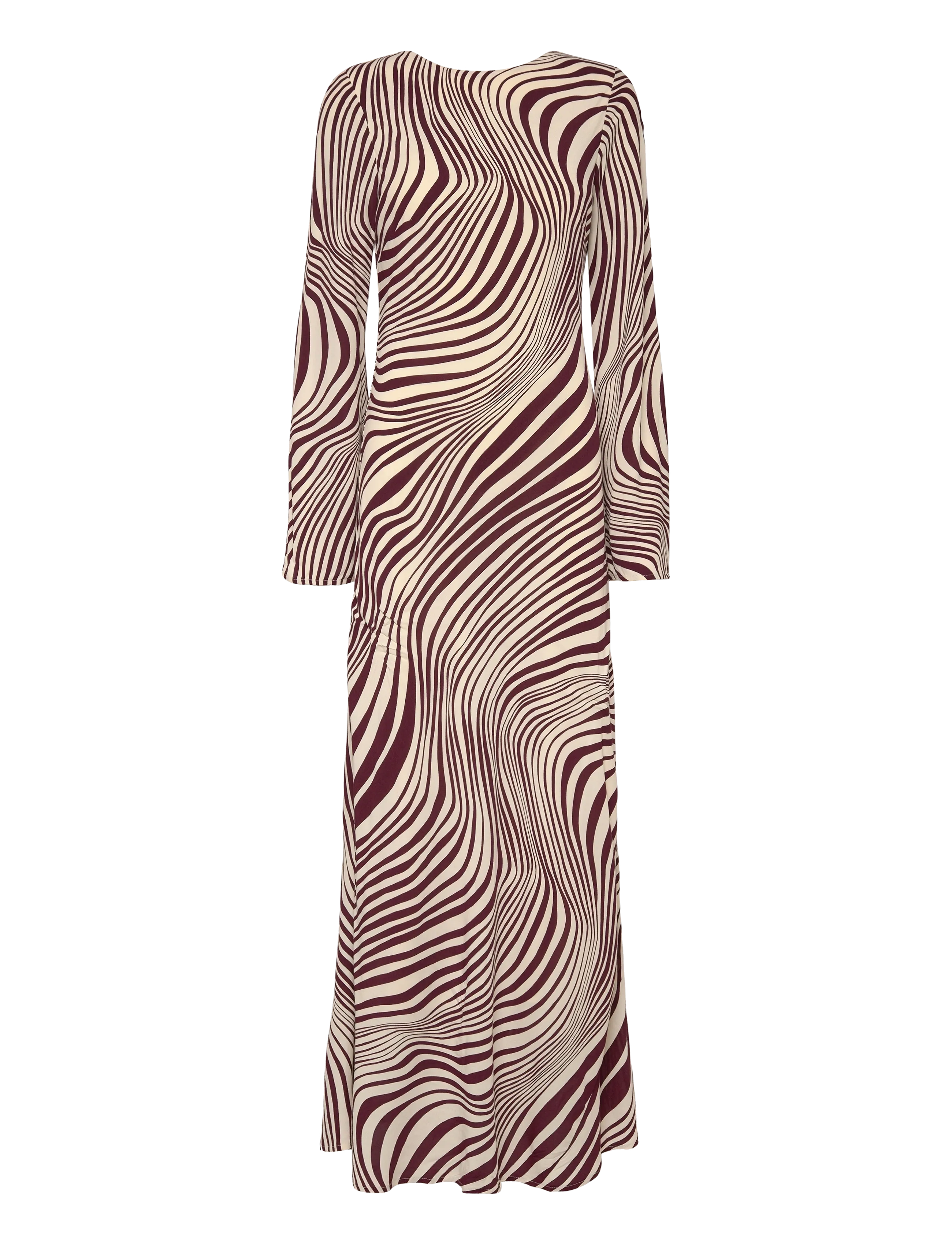ZIGGY LARA VISCOSE DRESS - BORDEAUX RED/PORCELA