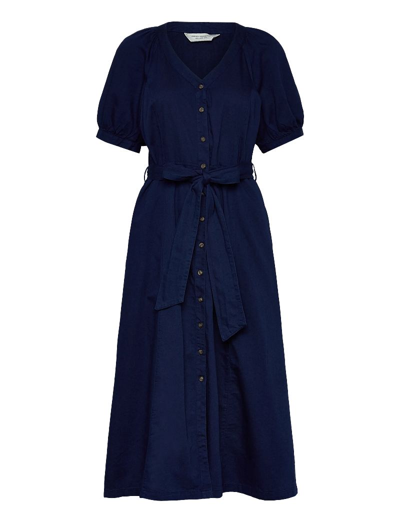 French Connection - ZAVES CHAMBRAY SS DRESS - shirt dresses - chambray blue - 1