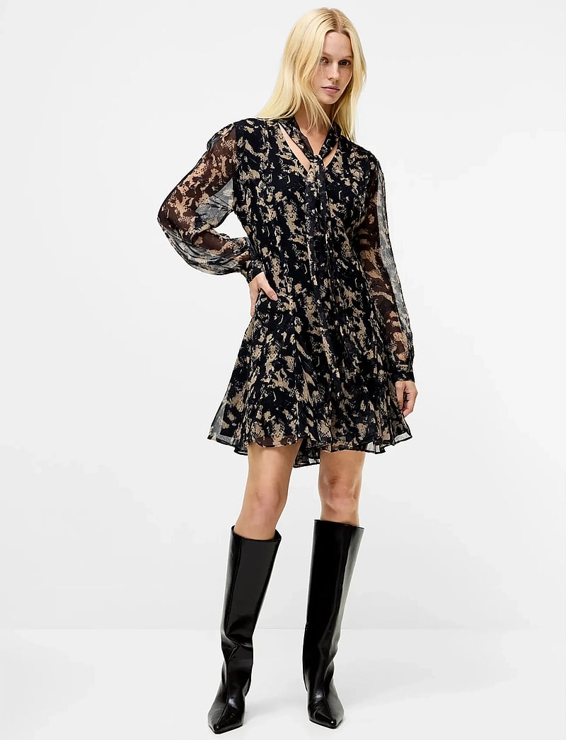 French Connection - HALLIE CRINKLE CHIFFON DRESS - hemdkleider - yellow multi - 0