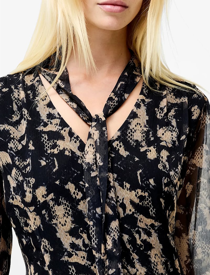 French Connection - HALLIE CRINKLE CHIFFON DRESS - hemdkleider - yellow multi - 3