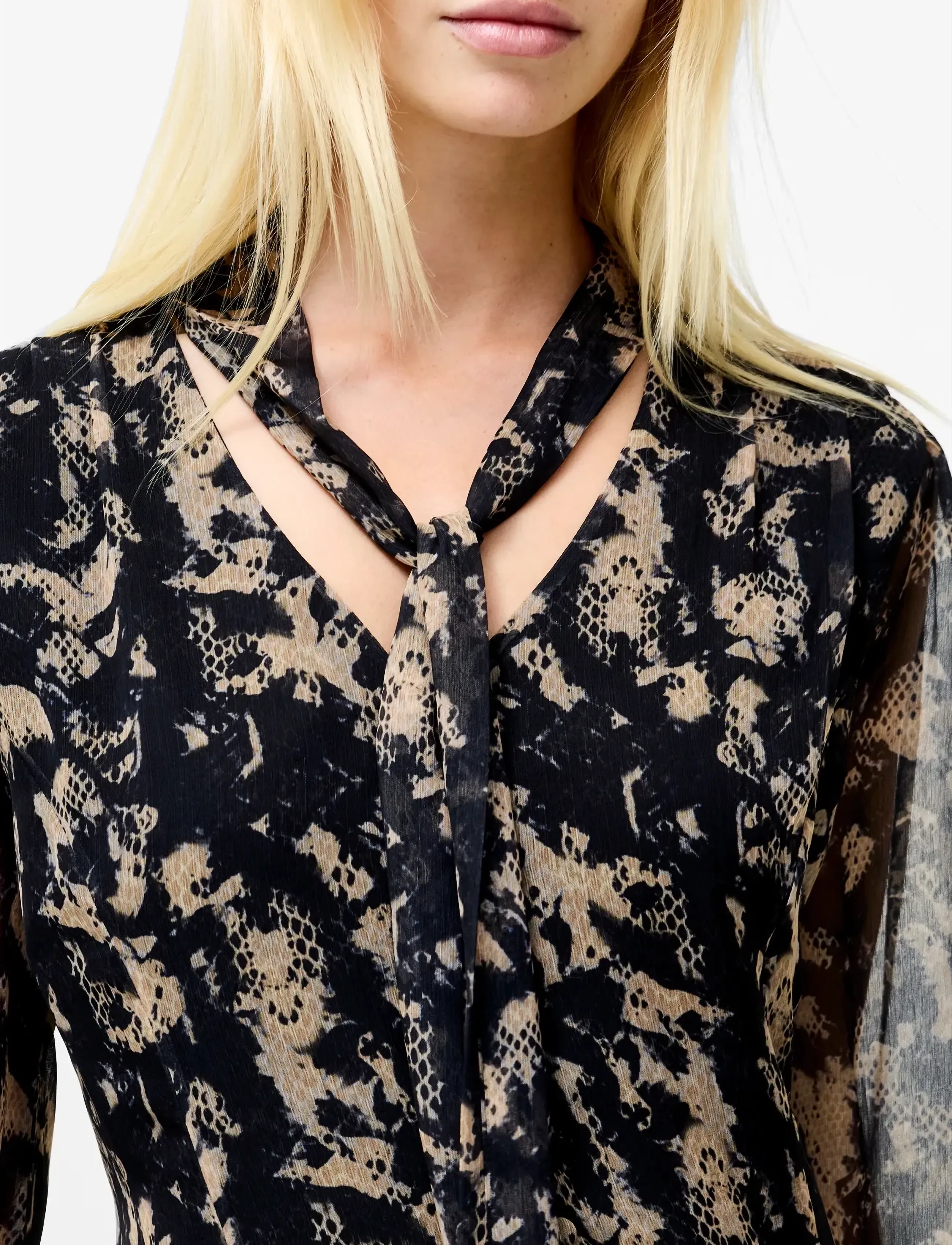 French Connection - HALLIE CRINKLE CHIFFON DRESS - hemdkleider - yellow multi - 3