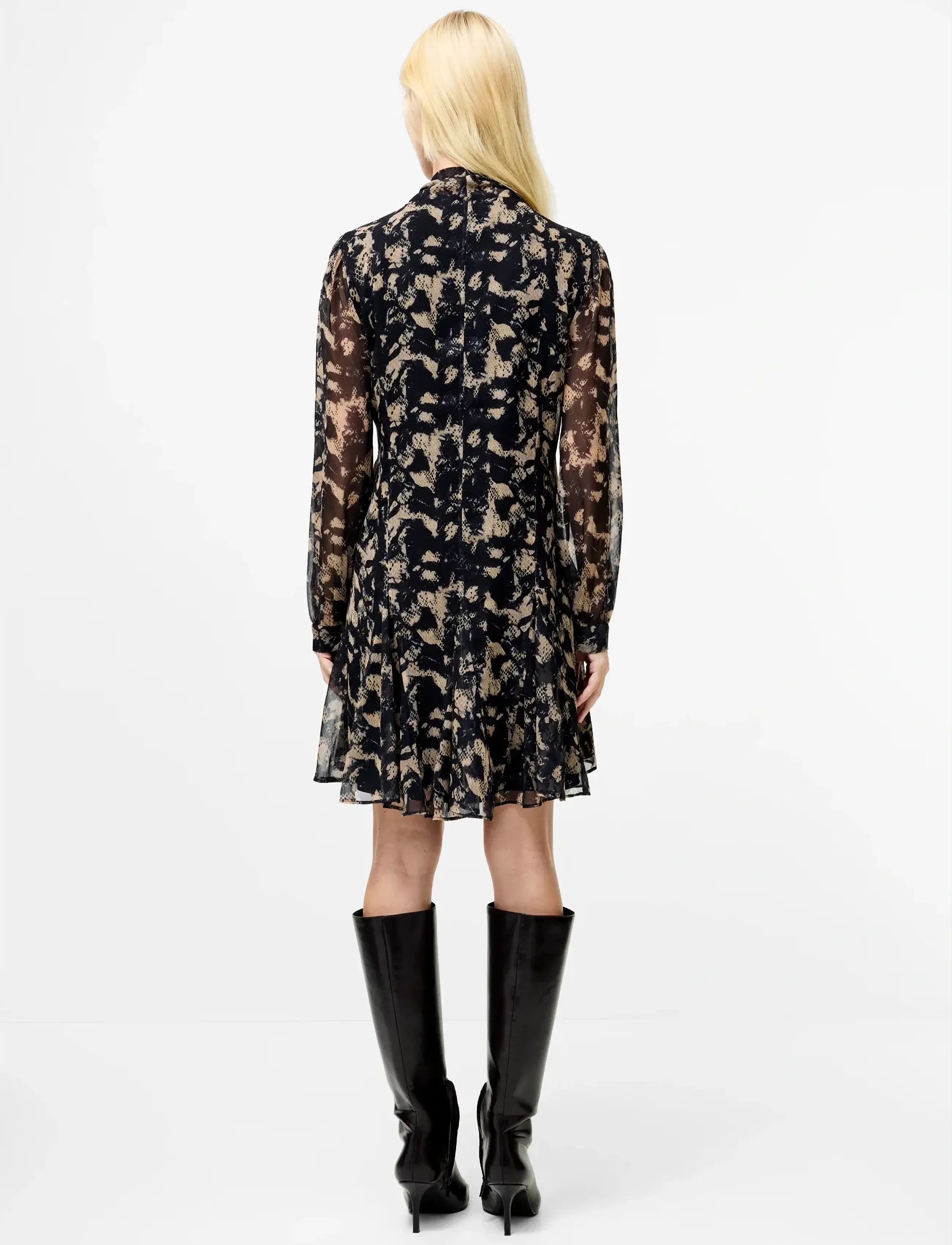 French Connection - HALLIE CRINKLE CHIFFON DRESS - hemdkleider - yellow multi - 4