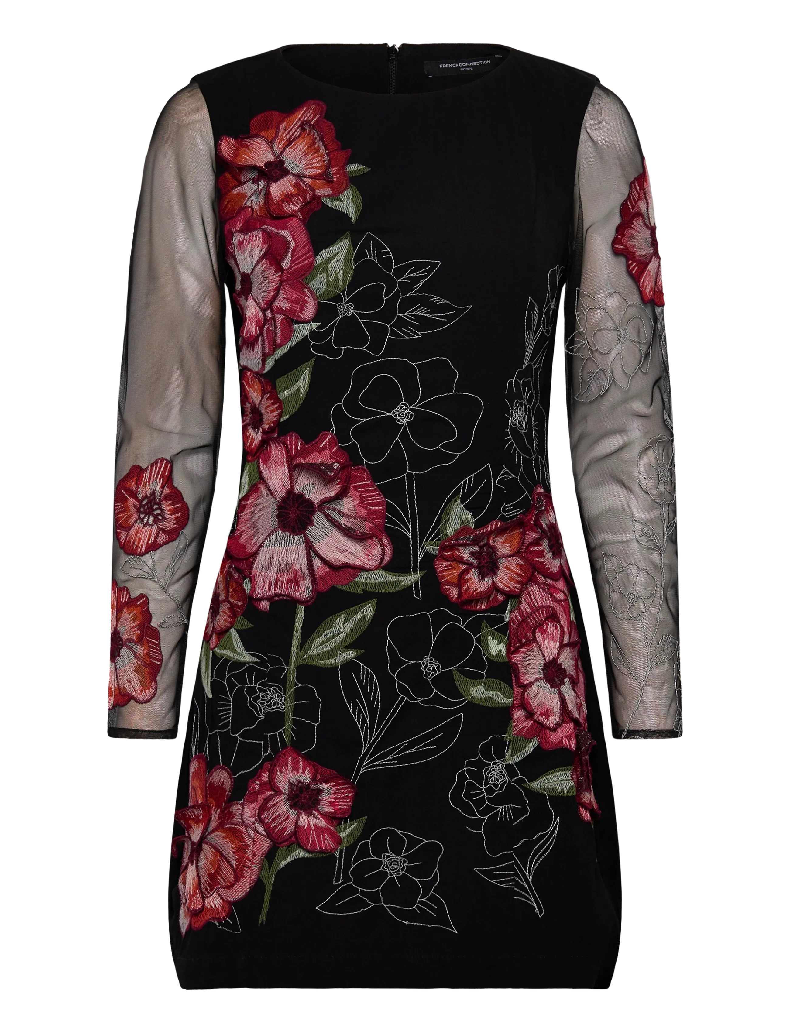 FRENCH CONNECTION Astrida Darcy Crepe Kleid Schwarz - 36 - Damen