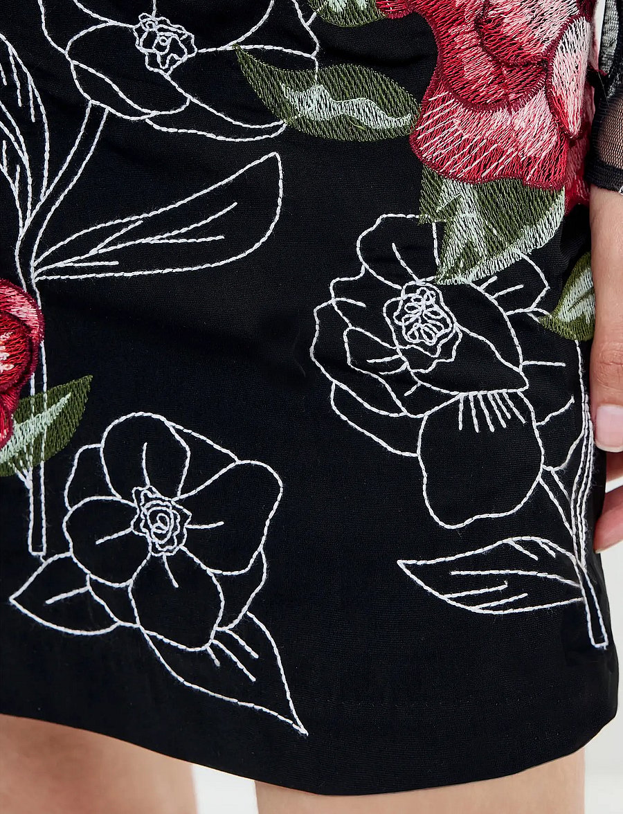 French Connection - ASTRIDA DARCY CREPE DRESS - cocktailklänningar - black floral multi - 3