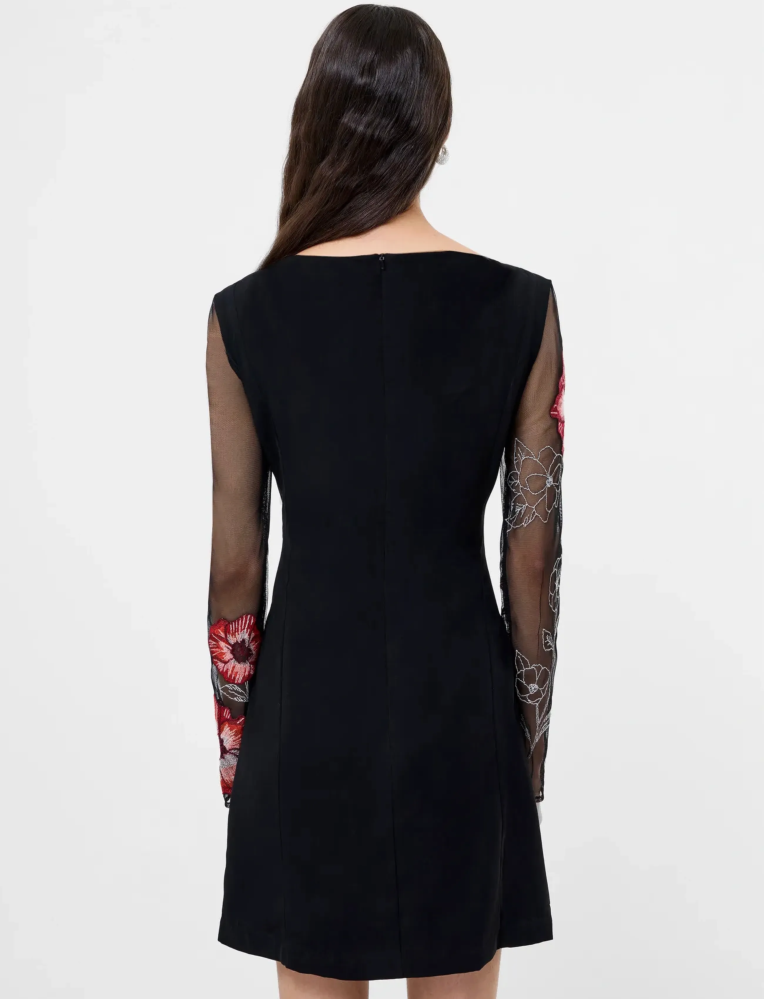 French Connection - ASTRIDA DARCY CREPE DRESS - cocktailklänningar - black floral multi - 4