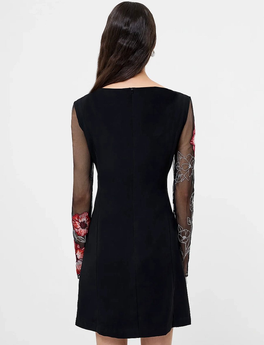 French Connection - ASTRIDA DARCY CREPE DRESS - cocktailklänningar - black floral multi - 4