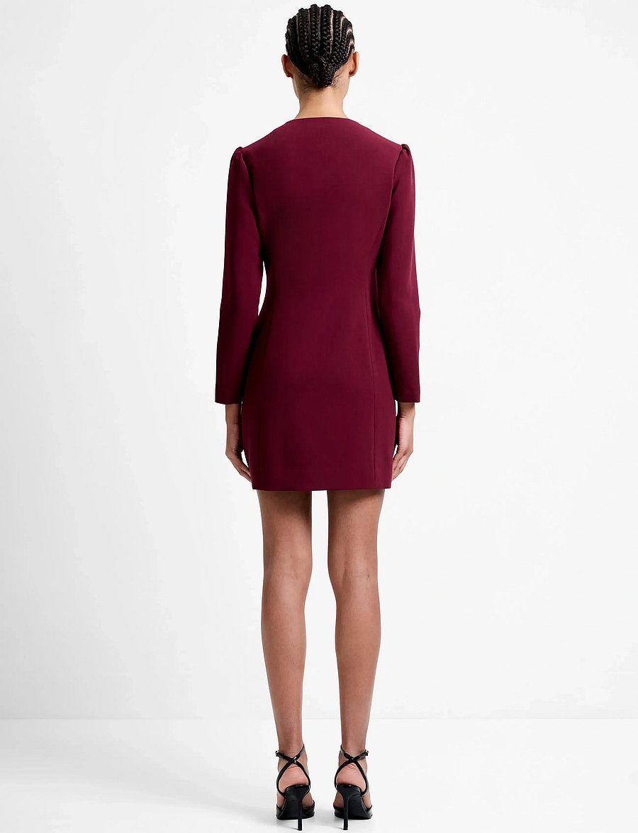 French Connection - CELIE BUTTON THROUGH DRESS - midi kjoler - bordeaux red - 2