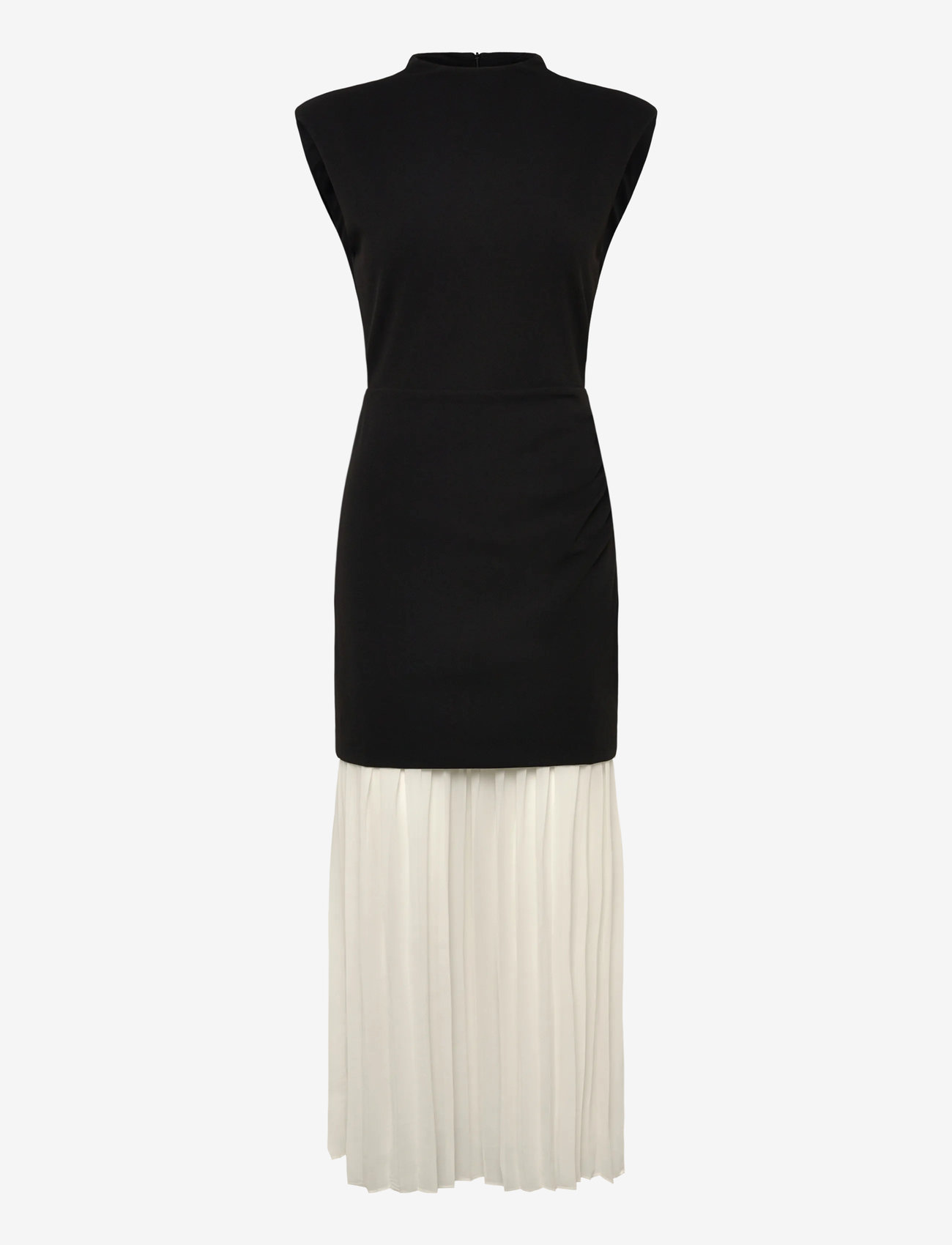 French Connection - ZION PLEATED SKIRT DRESS - black/porcelain crea - 1