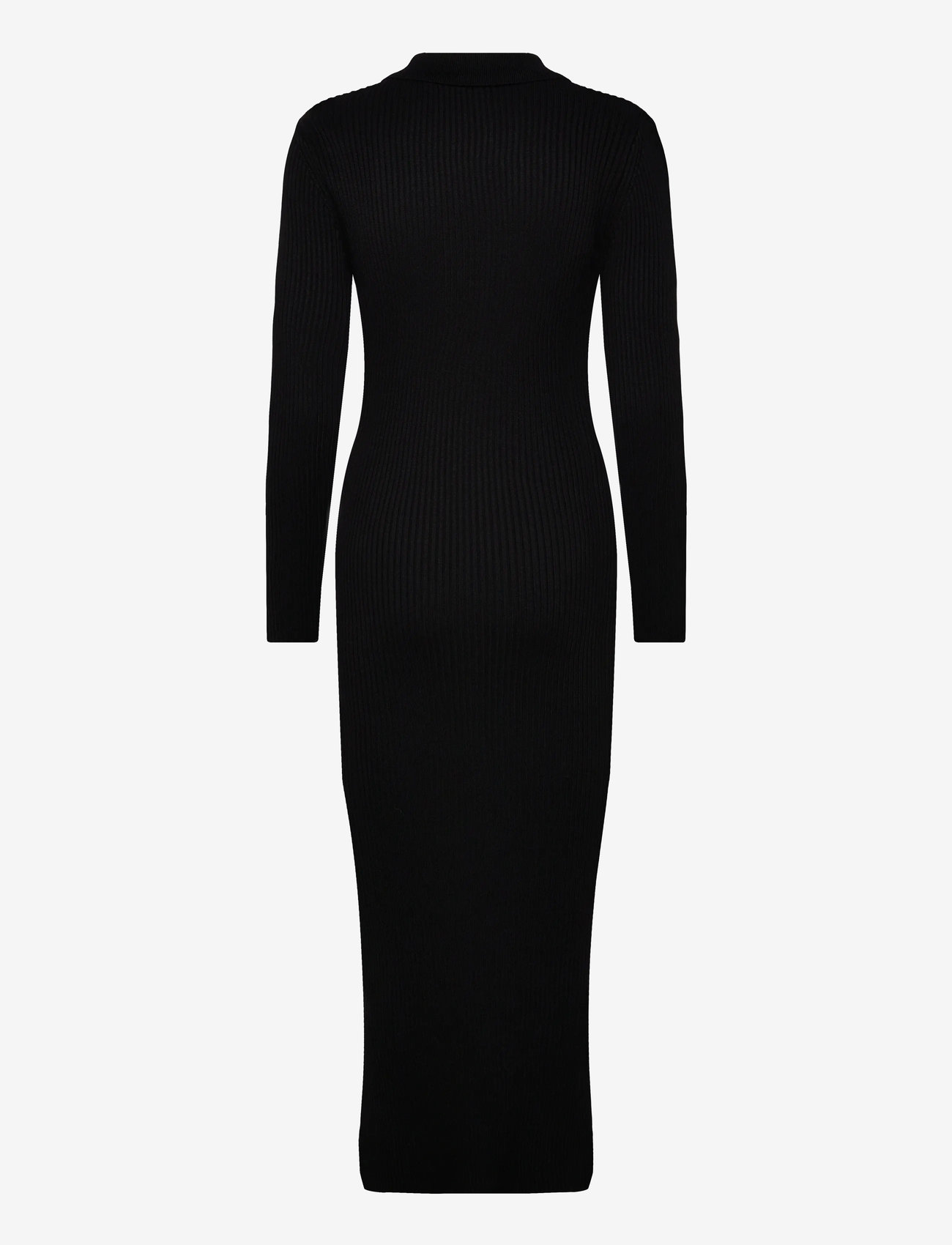 French Connection - MARI L/S COLLARED MIDI DRESS - t-shirt-kleider - black - 2