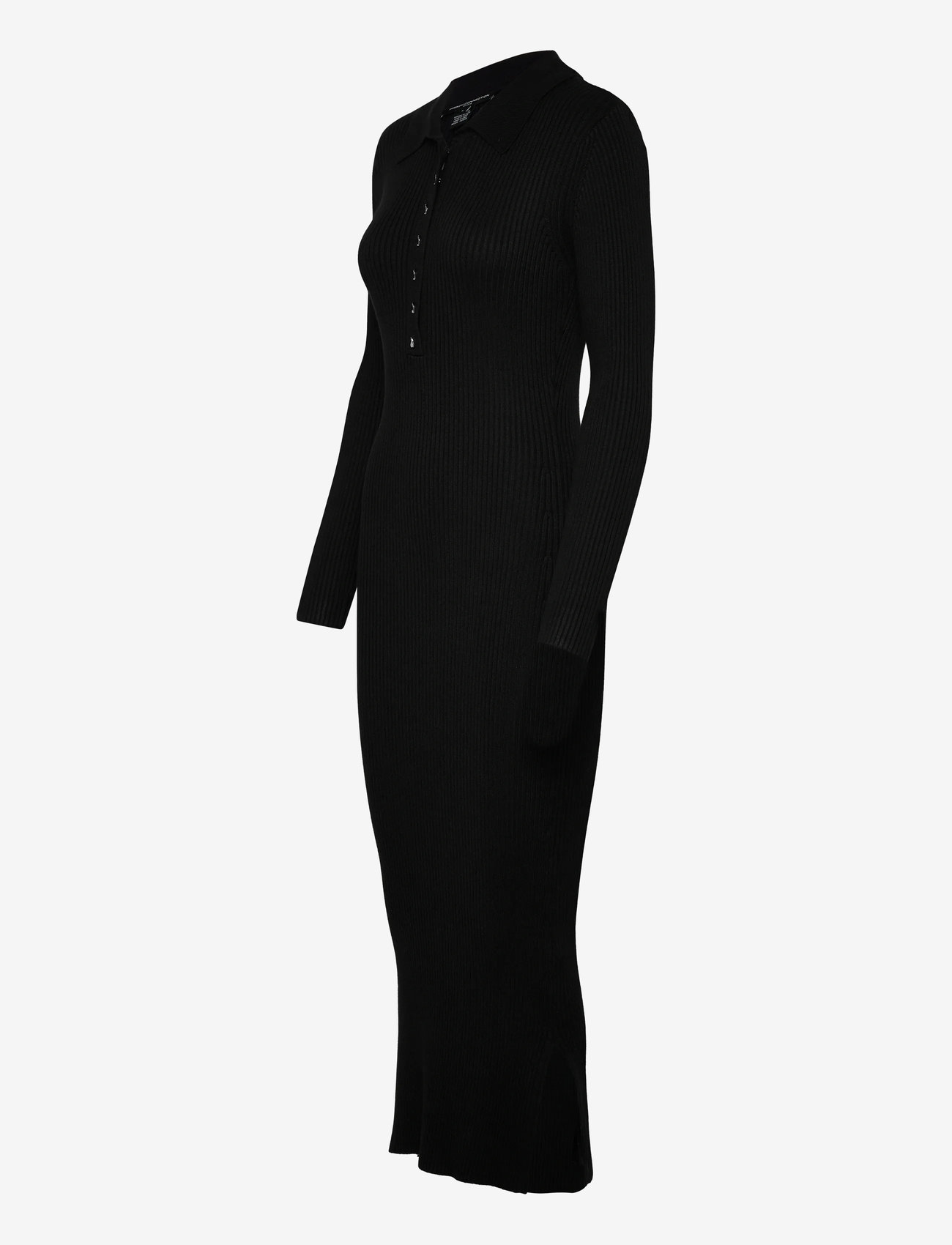 French Connection - MARI L/S COLLARED MIDI DRESS - t-shirt-kleider - black - 3