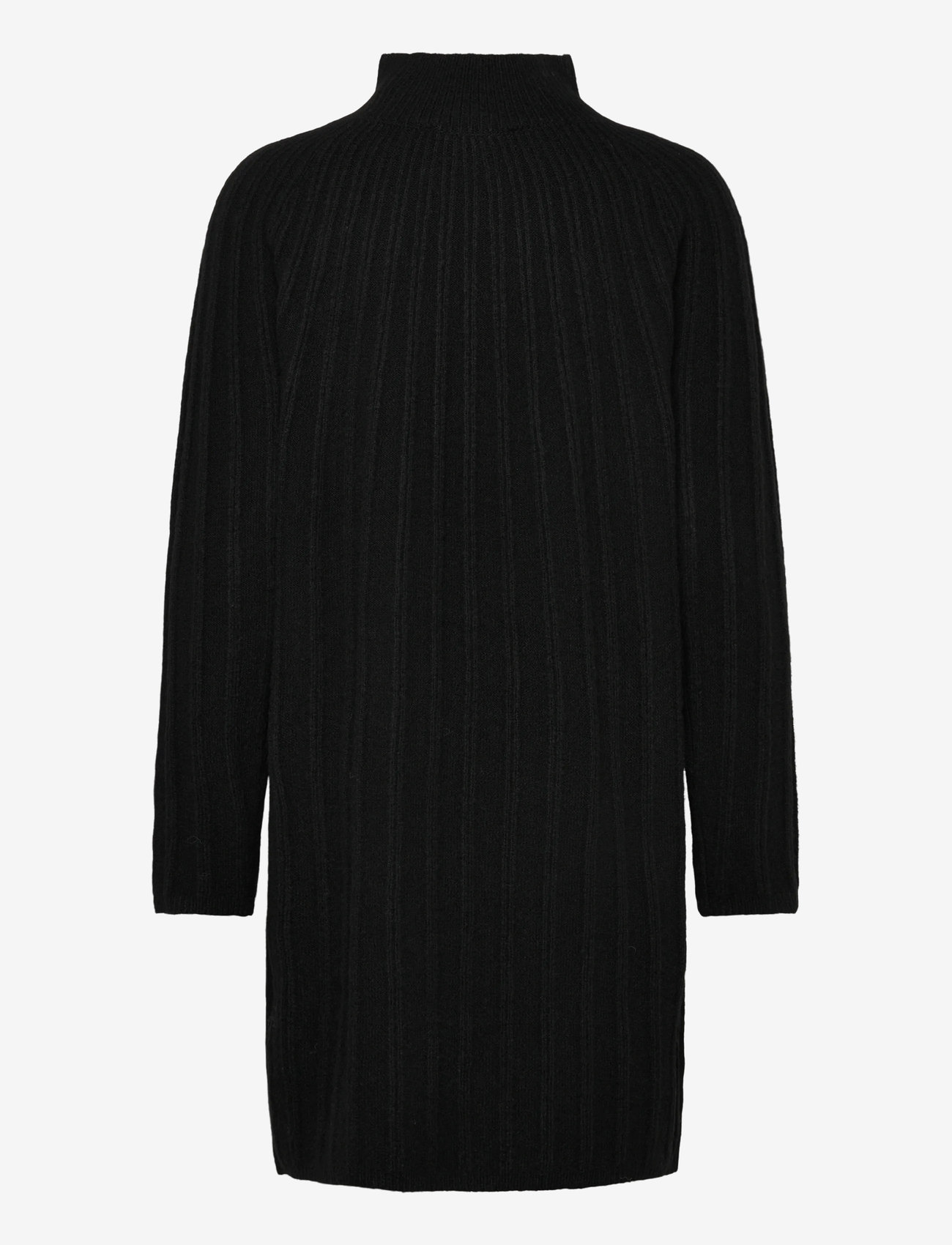 French Connection - KEZIA RECYCLED MOCK RIB DRESS - strickkleider - black - 1