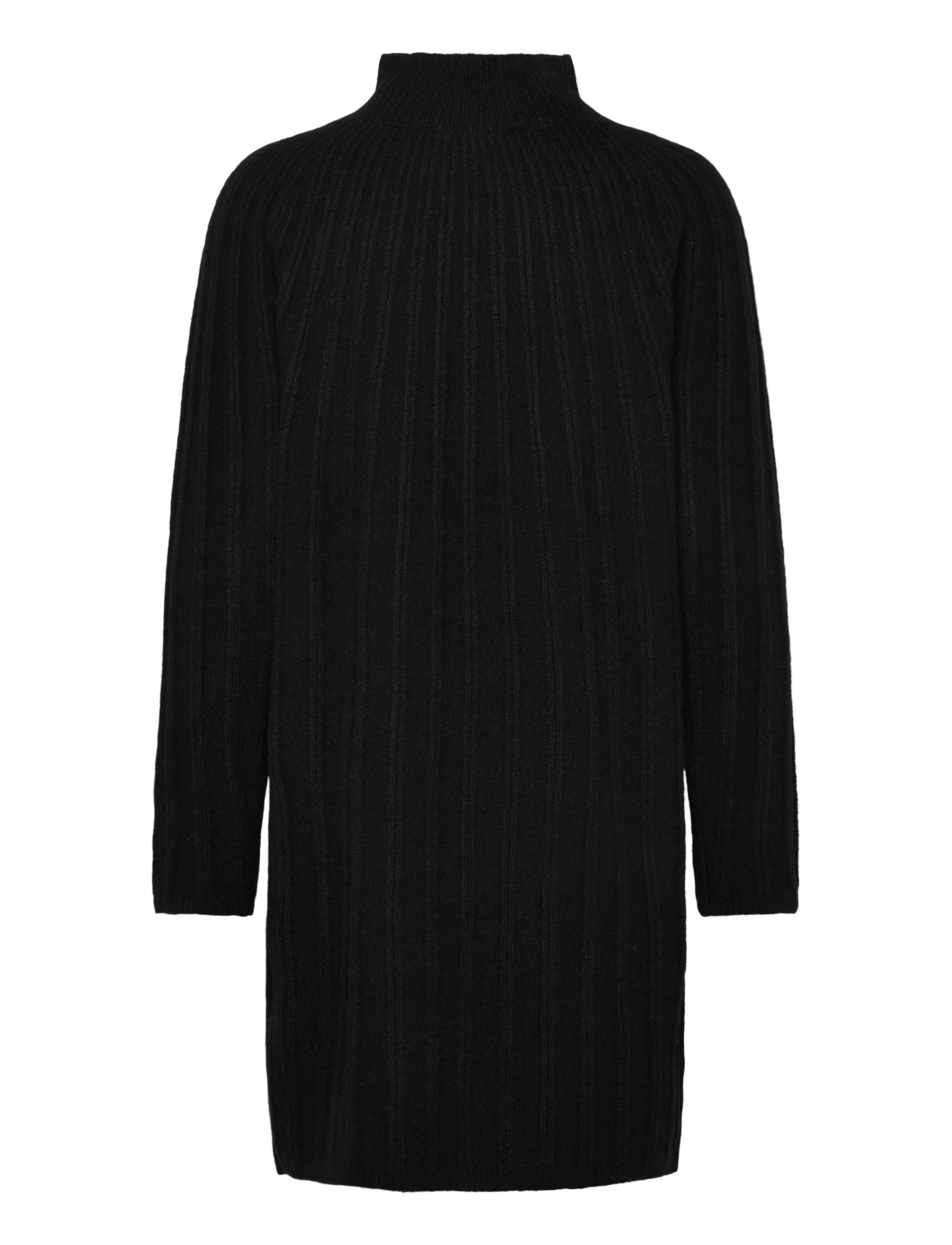 French Connection - KEZIA RECYCLED MOCK RIB DRESS - stickade klänningar - black - 2