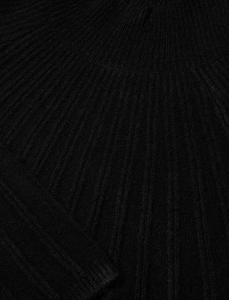 French Connection - KEZIA RECYCLED MOCK RIB DRESS - stickade klänningar - black - 5