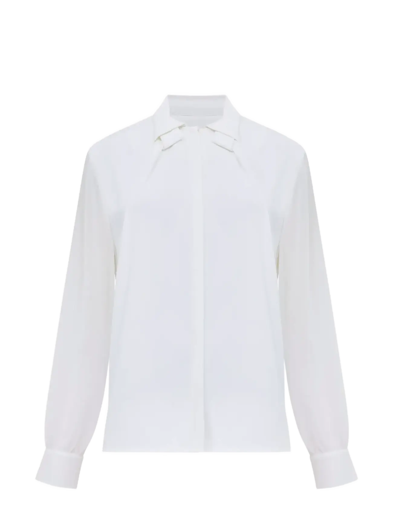 French Connection AREZZO CREPE COLLAR DETAIL SHI - Kläder - SUMMER WHITE / white