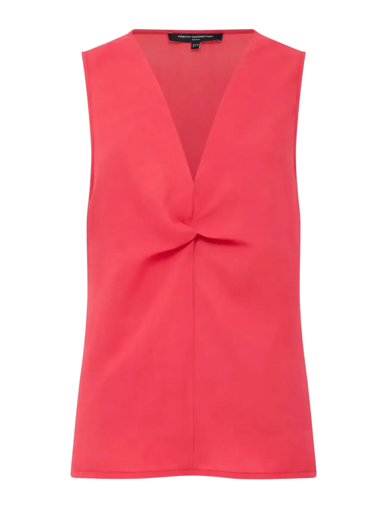 French Connection MILA GEORGETTE FRONT TWIST TOP - Vêtements - WATERMELON RED / red