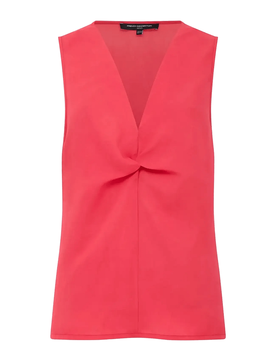 French Connection - MILA GEORGETTE FRONT TWIST TOP - Ærmeløse bluser - watermelon red - 1