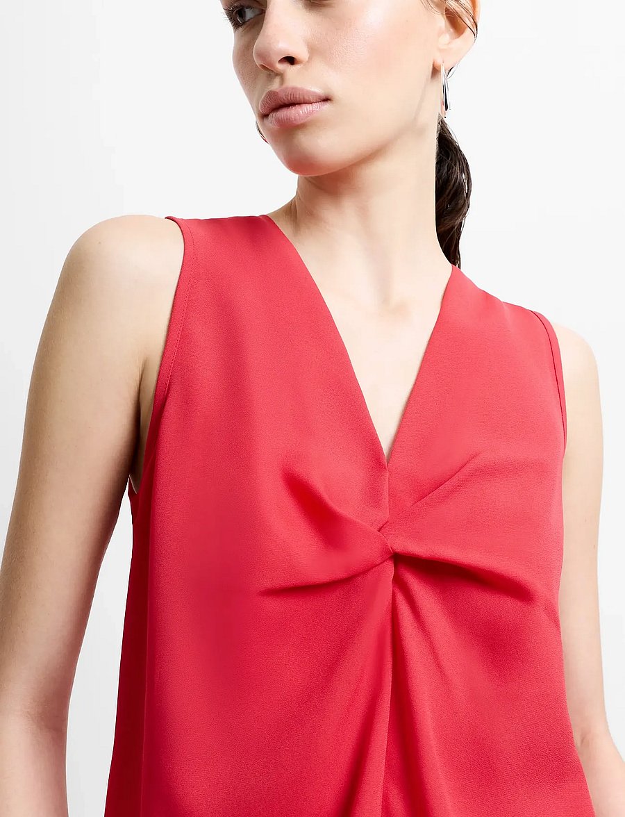 French Connection - MILA GEORGETTE FRONT TWIST TOP - Ærmeløse bluser - watermelon red - 2