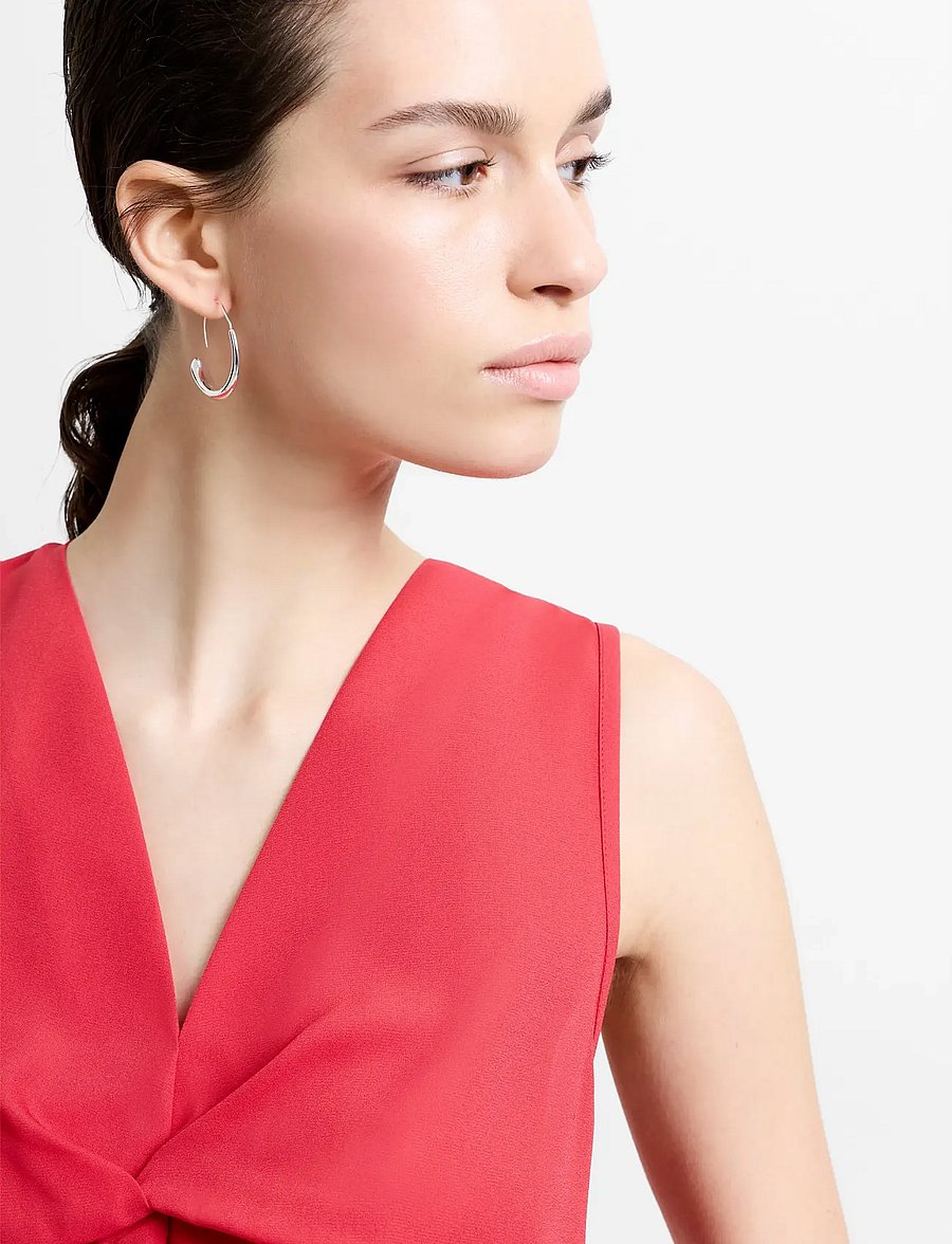 French Connection - MILA GEORGETTE FRONT TWIST TOP - Ærmeløse bluser - watermelon red - 3