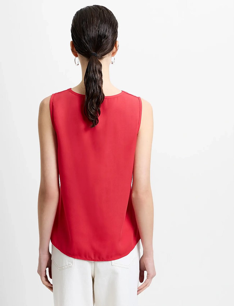 French Connection - MILA GEORGETTE FRONT TWIST TOP - Ærmeløse bluser - watermelon red - 4