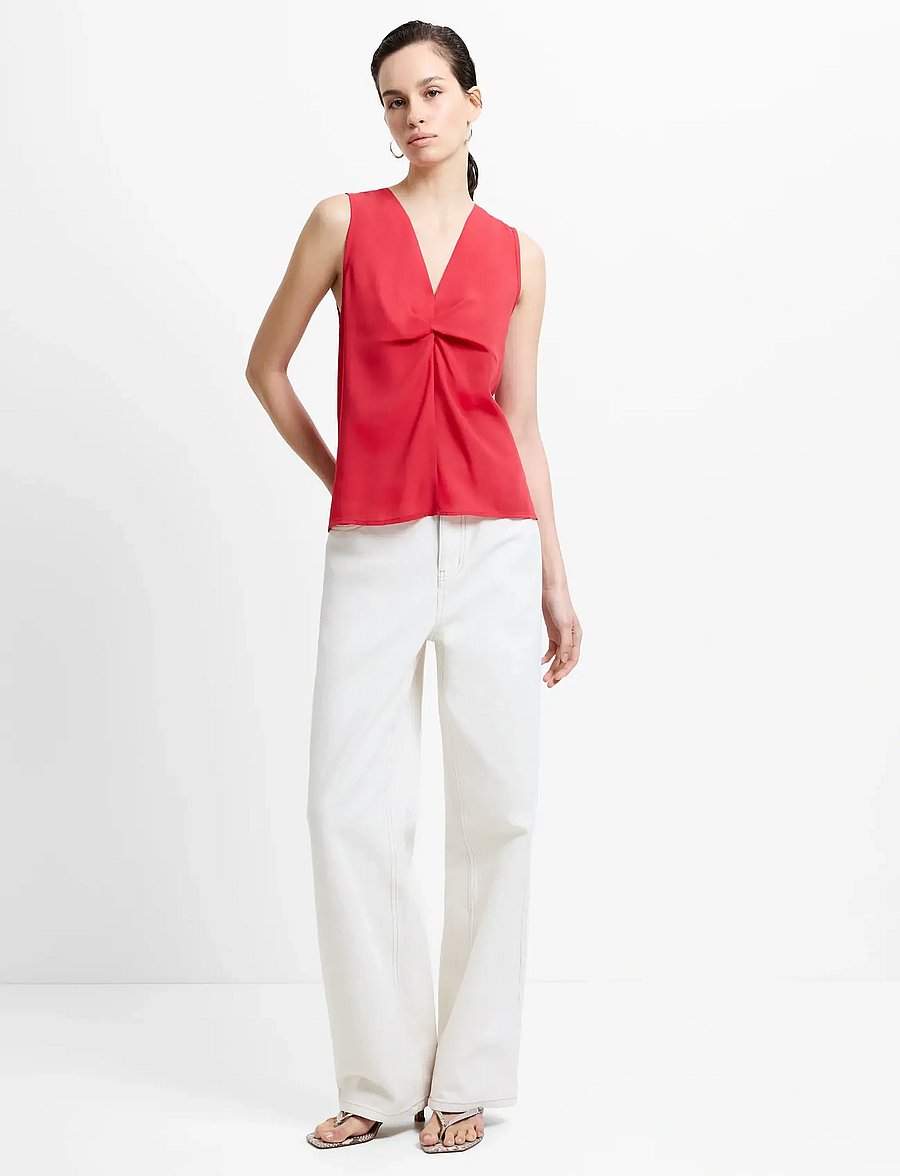 French Connection - MILA GEORGETTE FRONT TWIST TOP - Ærmeløse bluser - watermelon red - 5